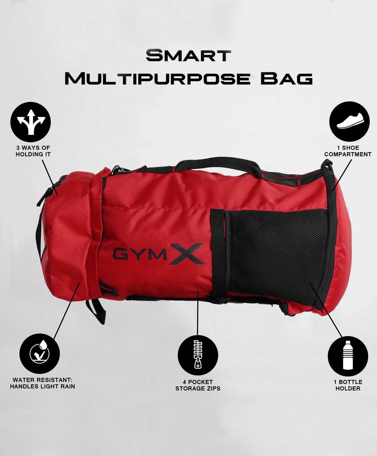 Shop Smart Multipurpose Bag- Flame Red at 50% Discount – GymX