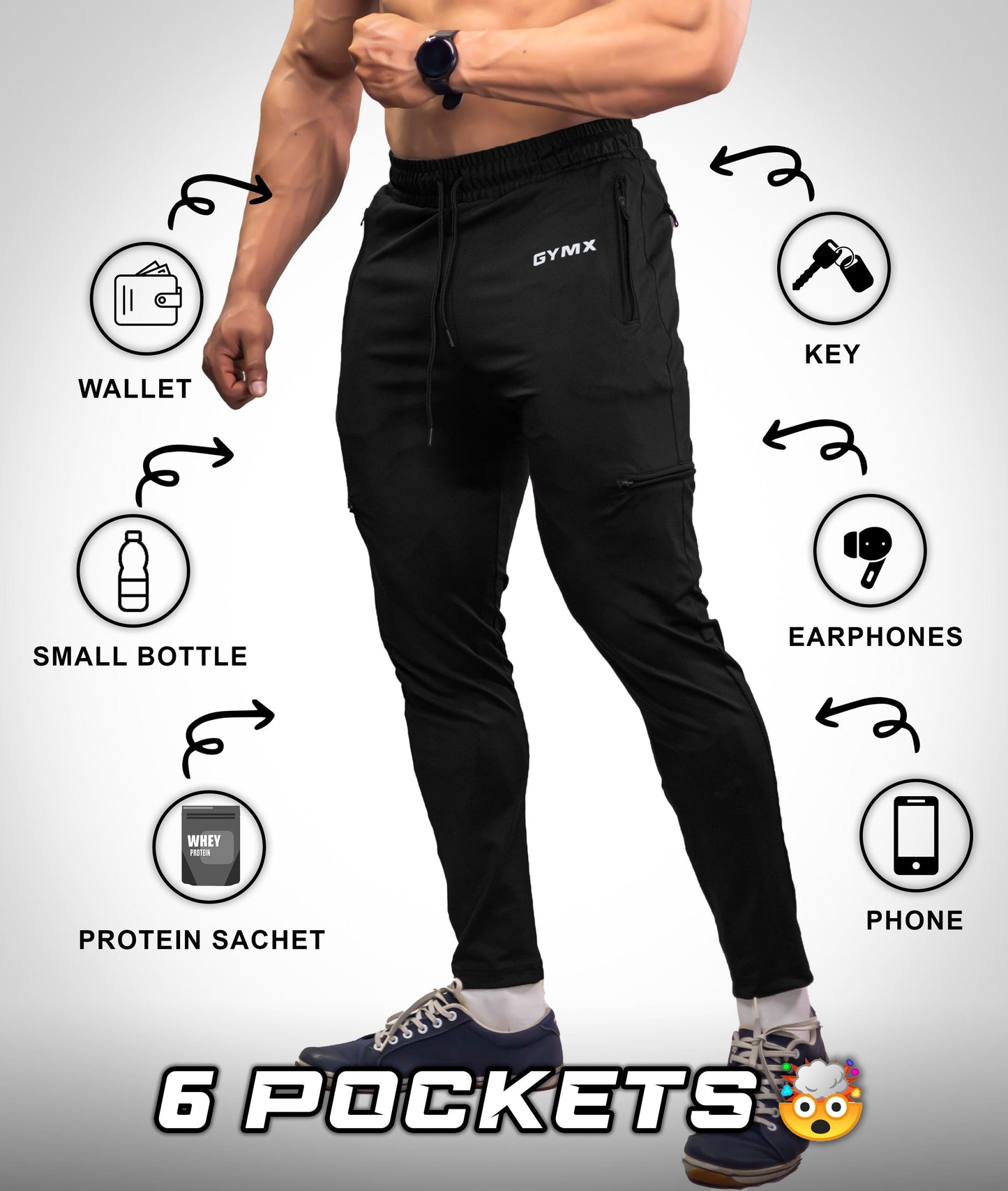 6-in-1 Ice-Tech GymX Joggers- Black - GymX