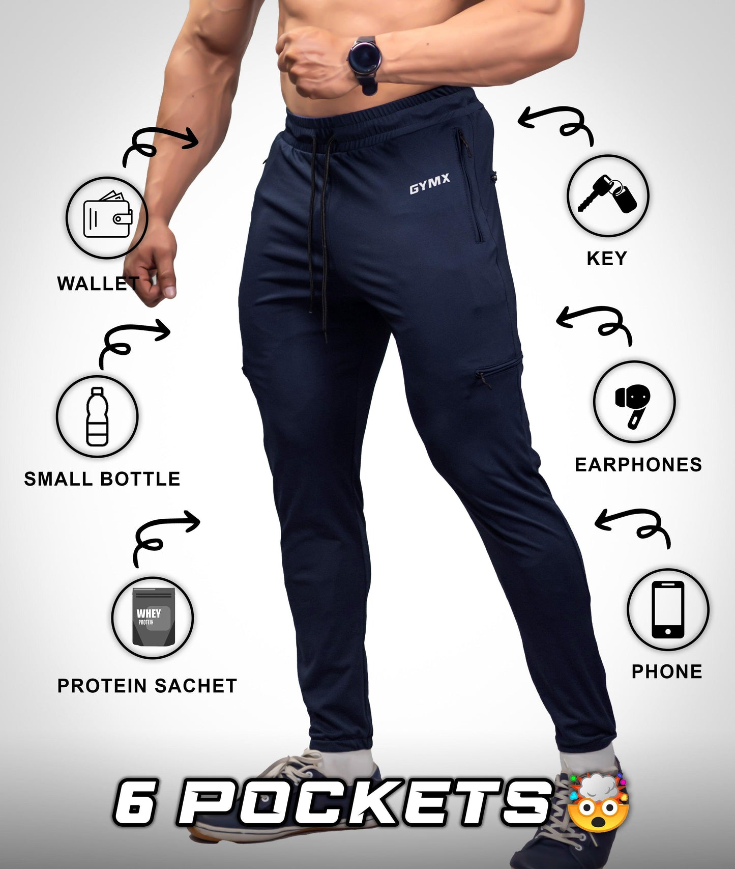 6-in-1 Ice-Tech GymX Joggers- Blue - GymX