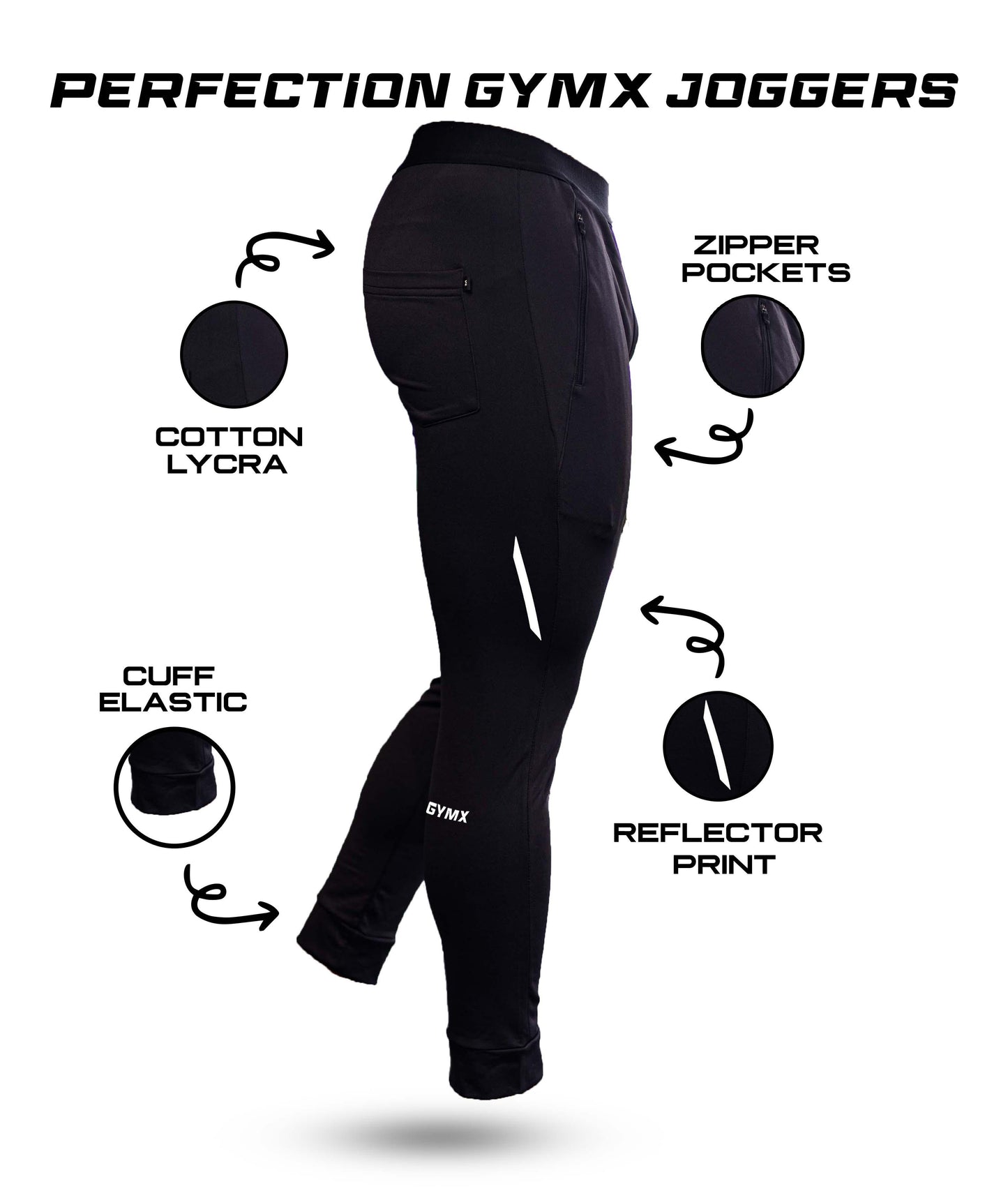 103 Perfection GymX Joggers: Epic Black - GymX