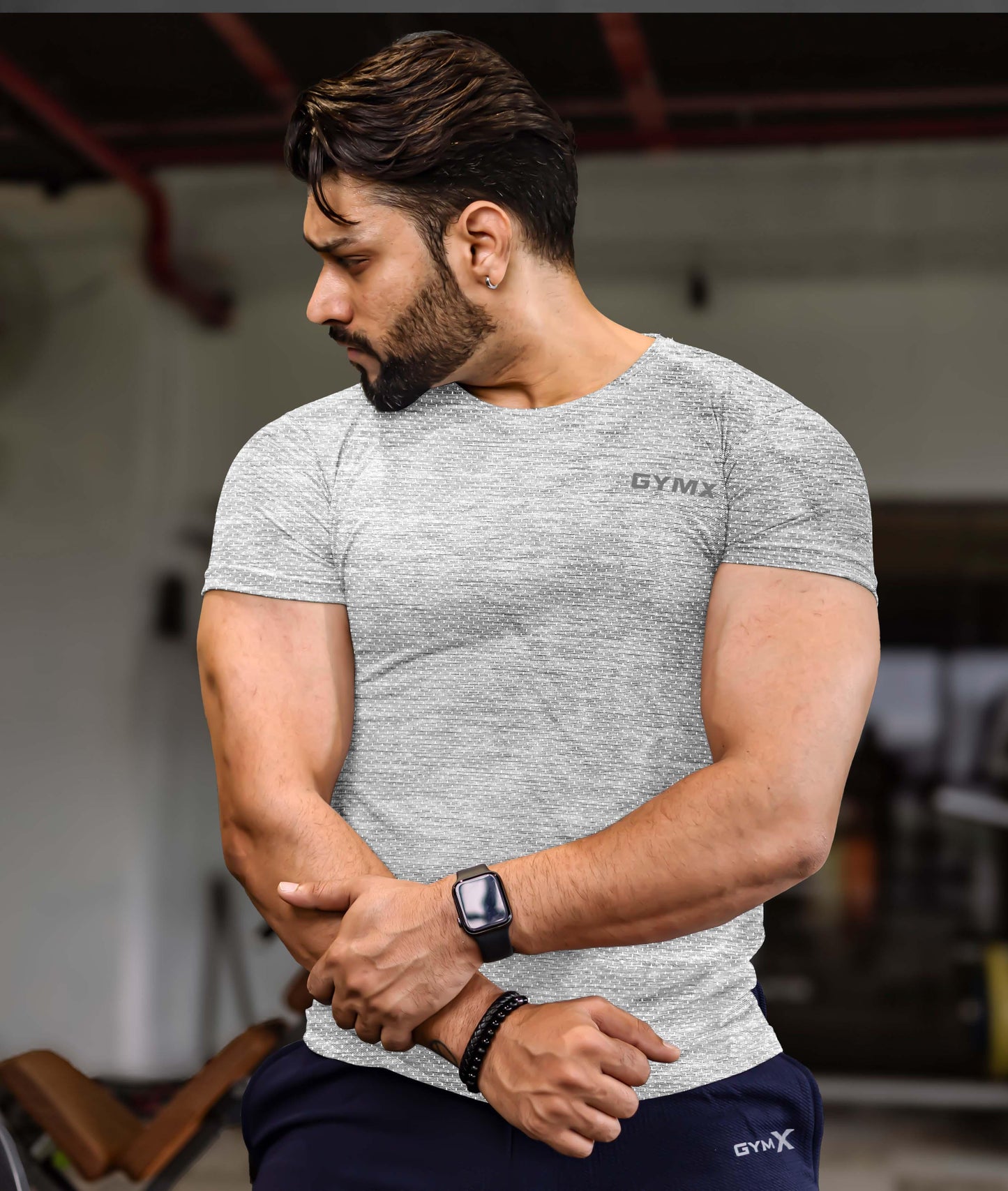 Nimbus GymX Tee: Cloud Grey