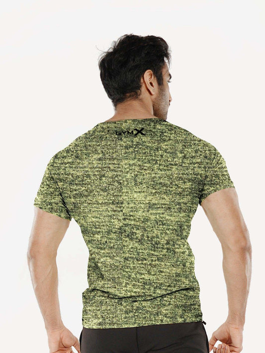 GymX Pattern Green Tee - Sale