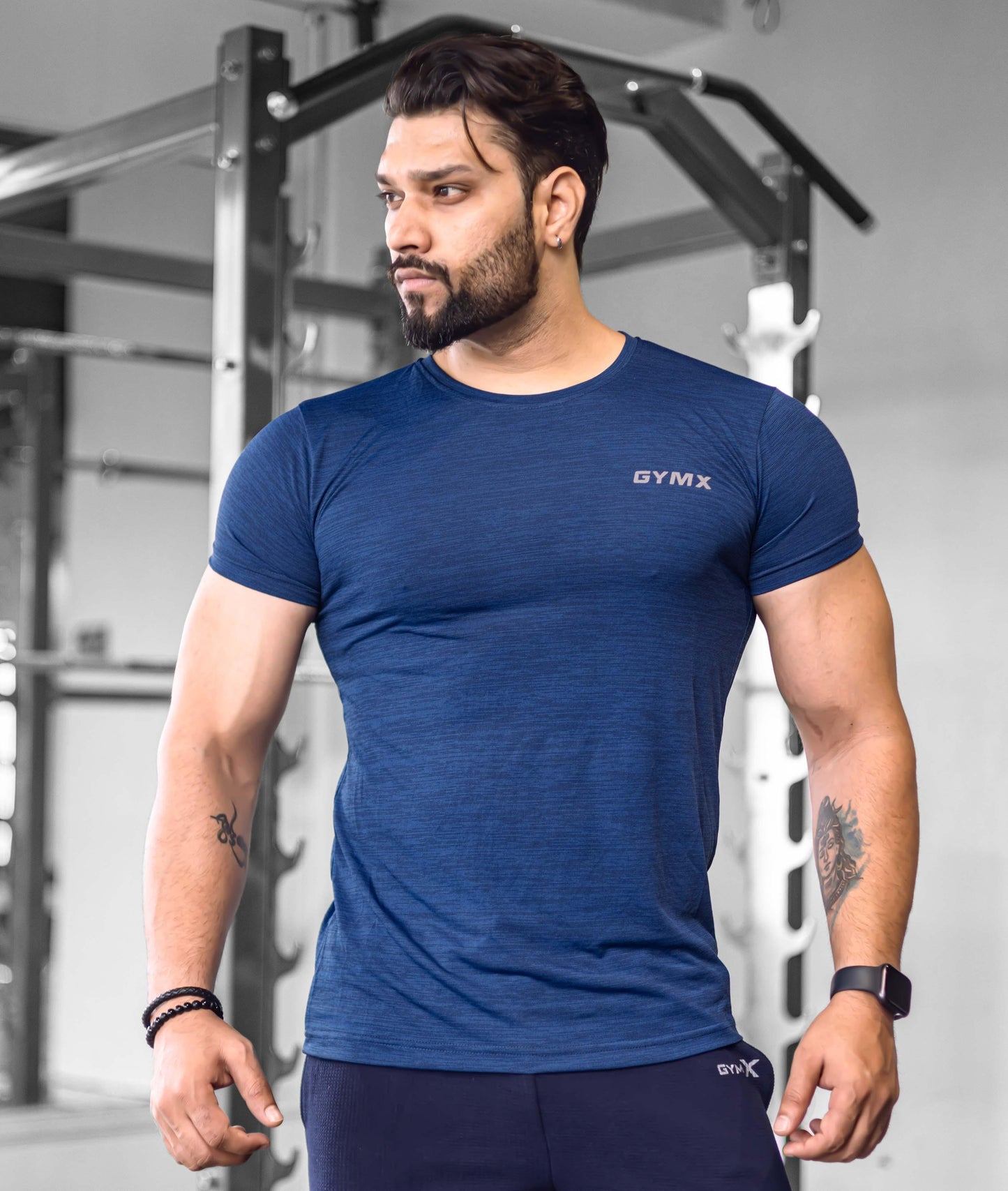 Strike GymX Tee: Blue- Beast Mode