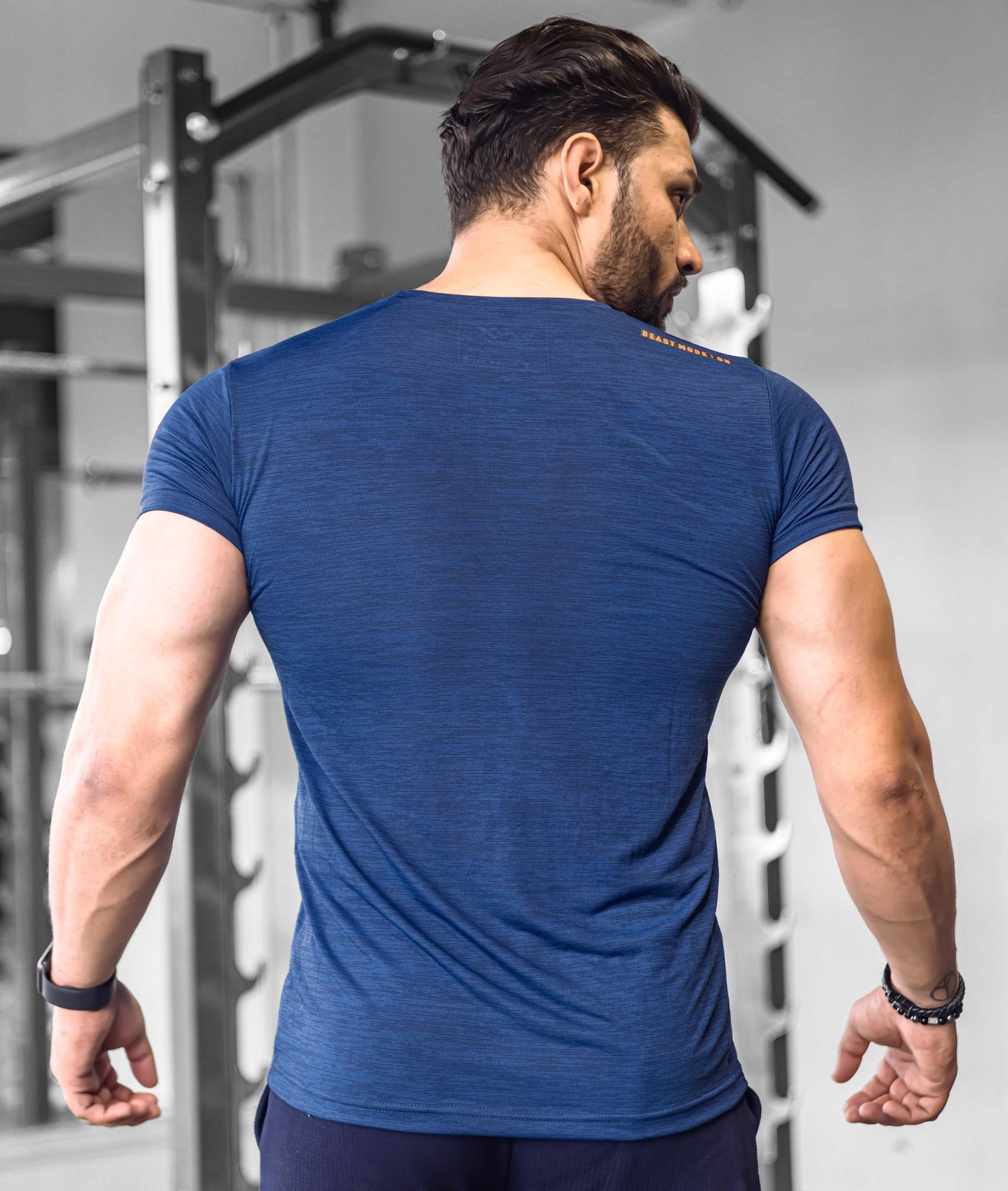 Strike GymX Tee: Blue- Beast Mode