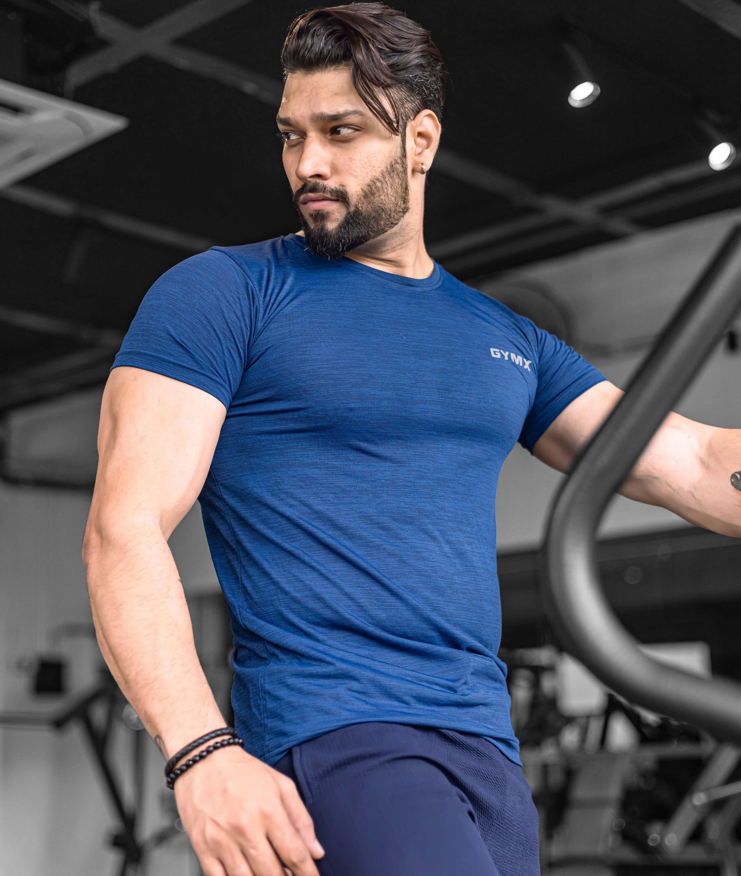 Strike GymX Tee: Blue- Beast Mode