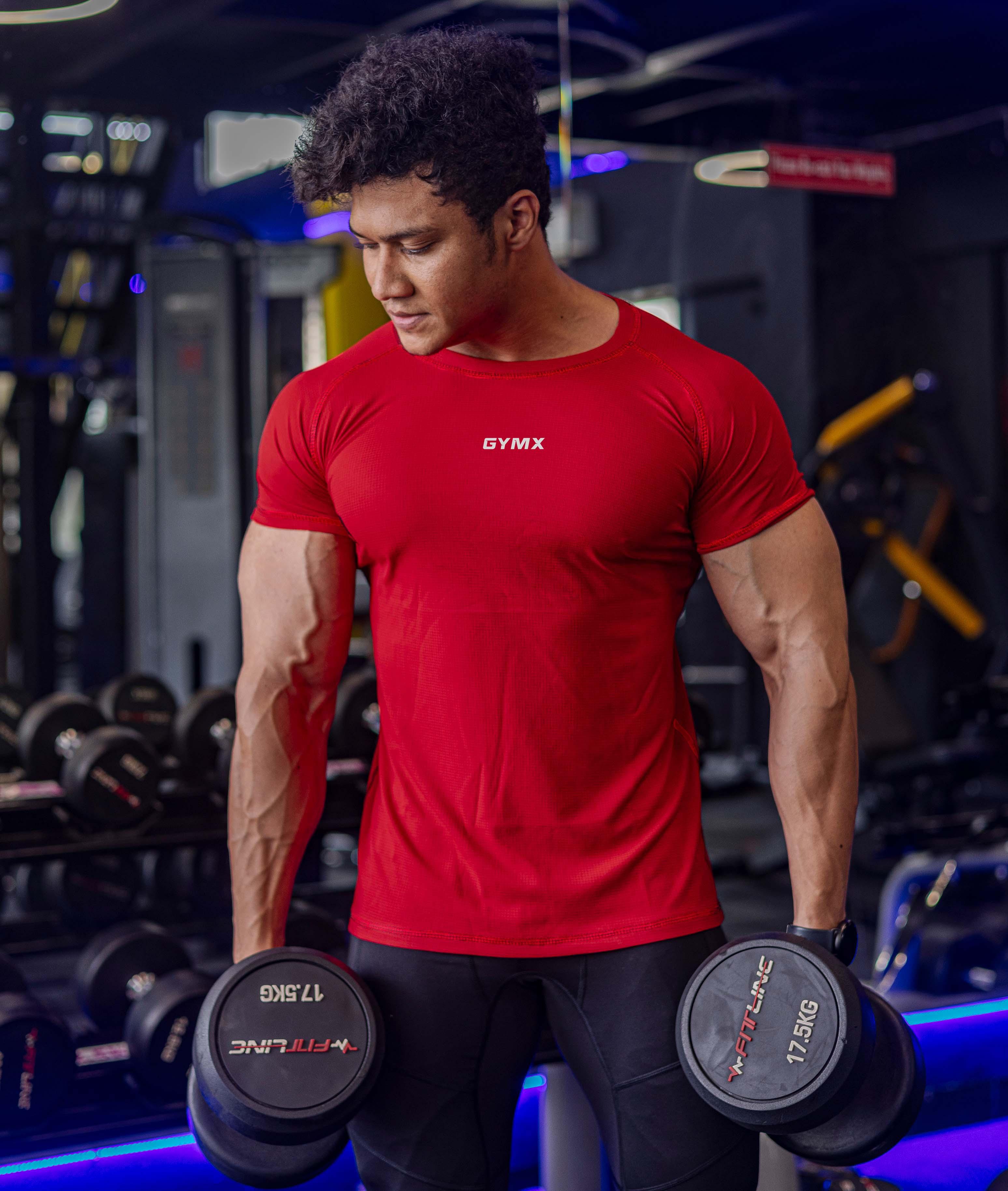 Lava Red Hot GymX Tee at Rs 649.00, Gym T Shirt