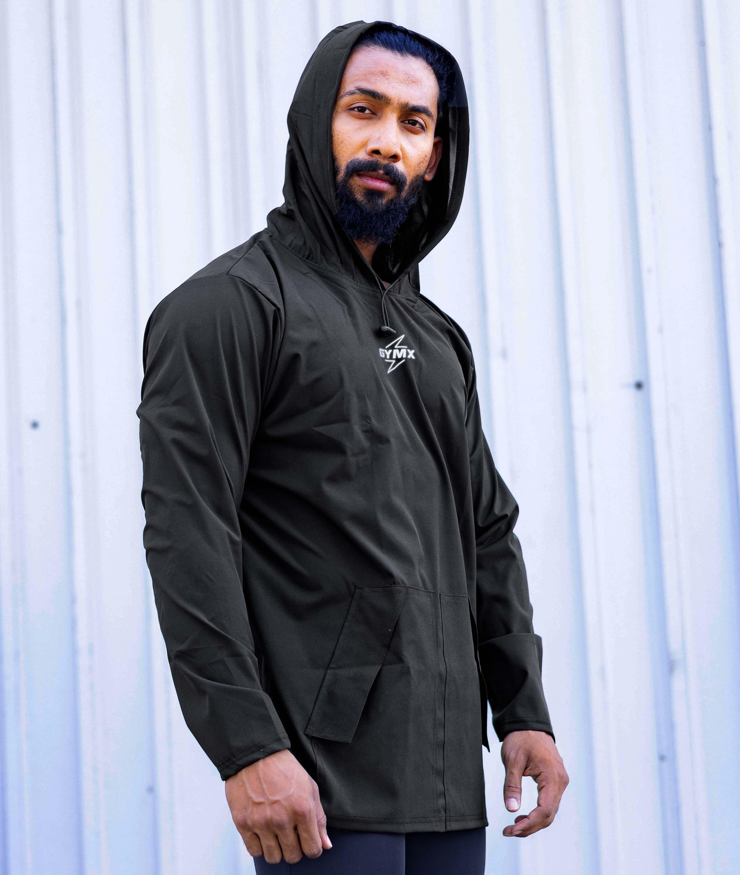 Storm Waterproof Jacket 2.0- Wicked Black (with rainproof phone pockets) - GymX