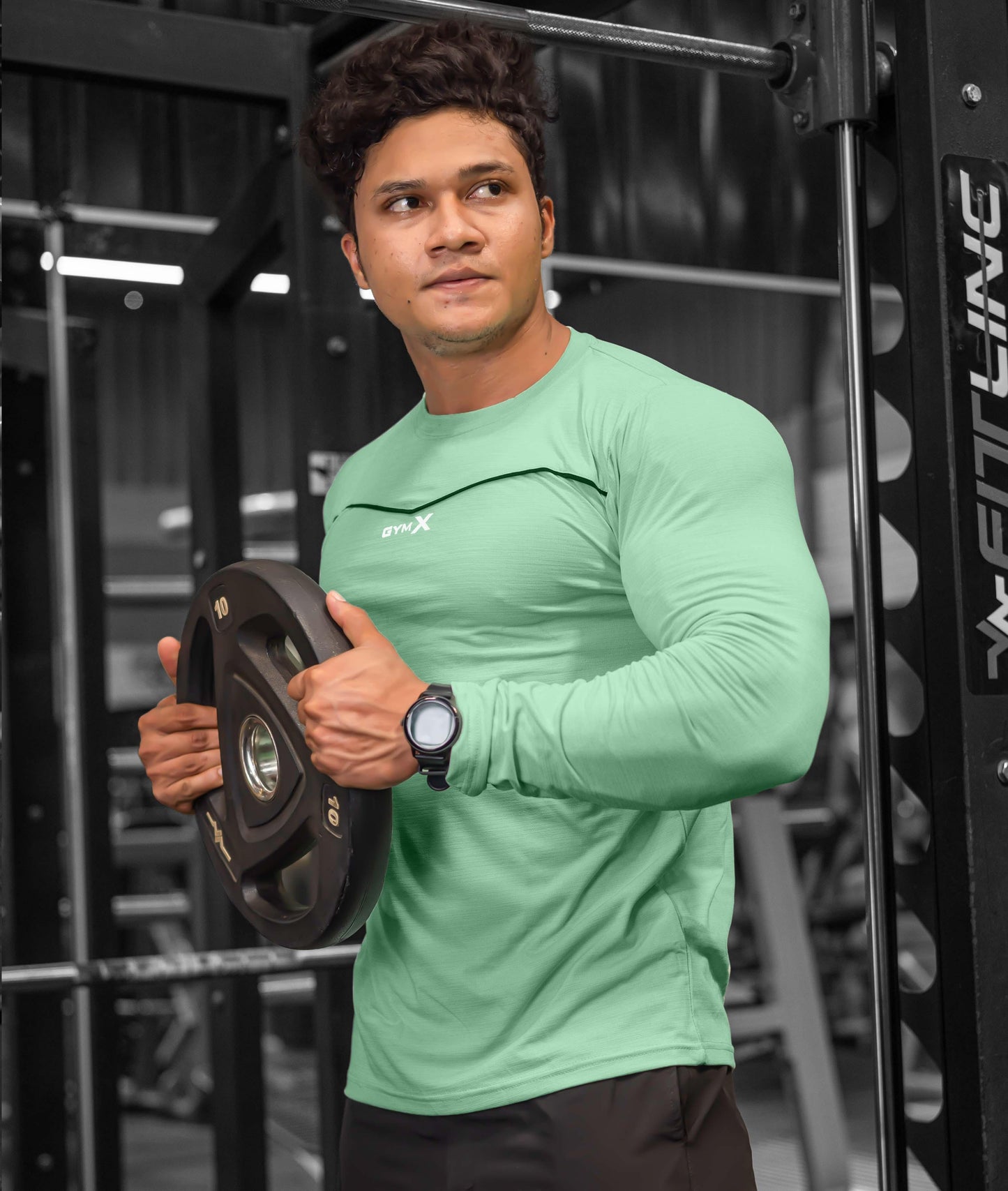 Blade Full Sleeve GymX Tee: Aqua Green