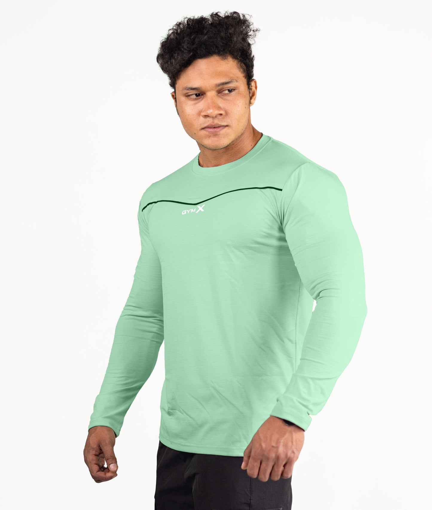 Blade Full Sleeve GymX Tee: Aqua Green