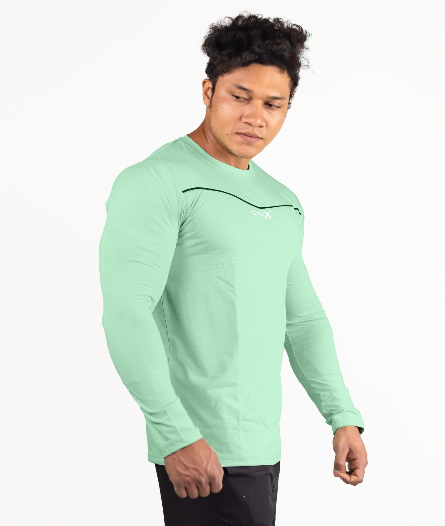 Blade Full Sleeve GymX Tee: Aqua Green