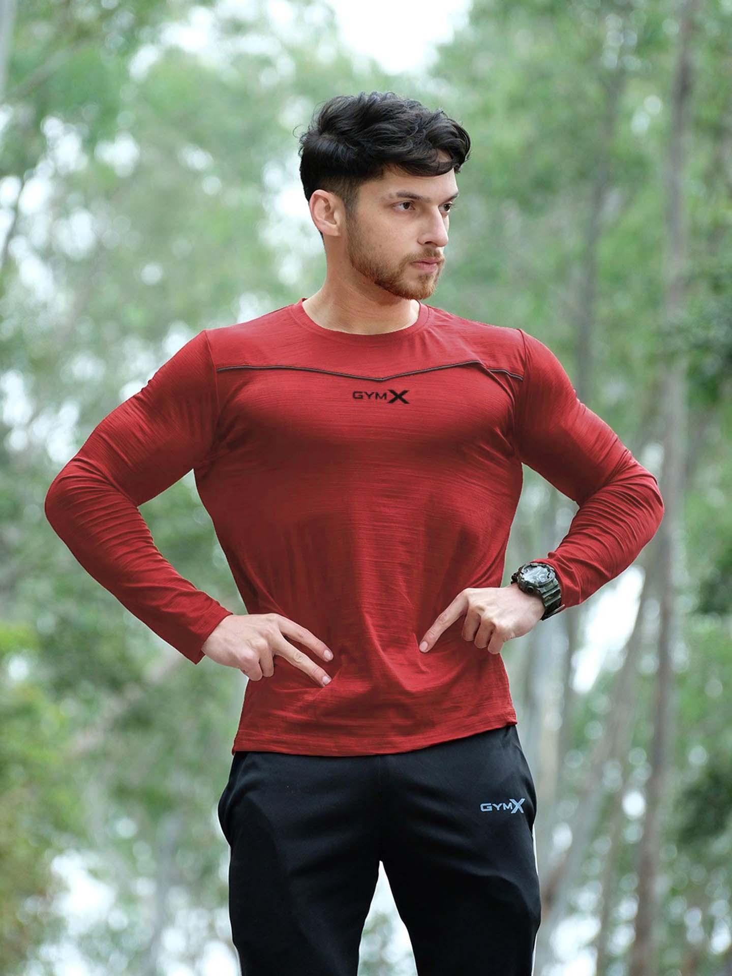 Blade Full Sleeve Tee: Blood Red - GymX