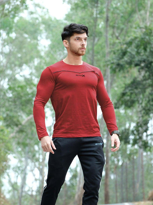 Blade Full Sleeve Tee: Blood Red - GymX