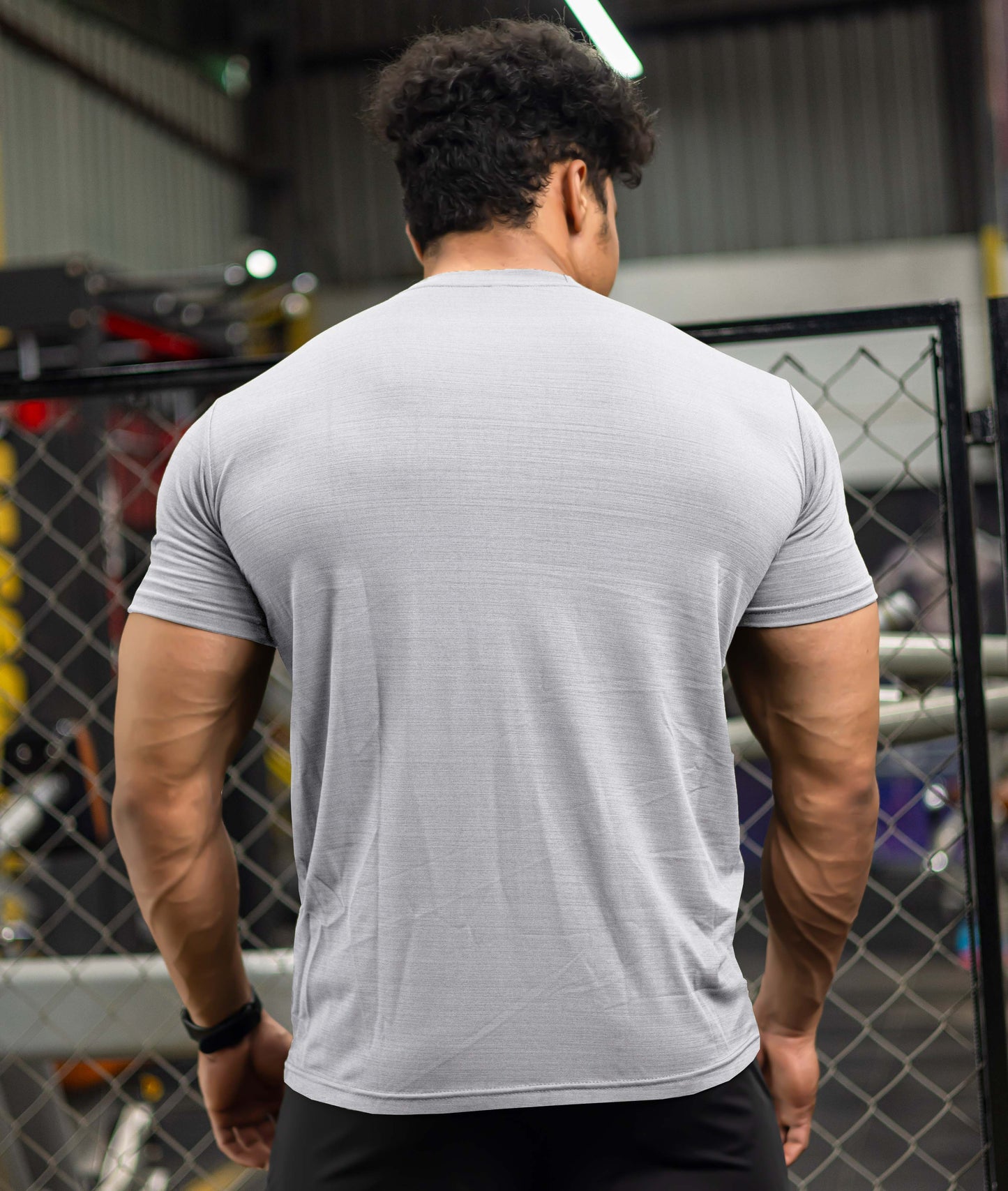 Blade Half Sleeve GymX Tee: Steel Grey