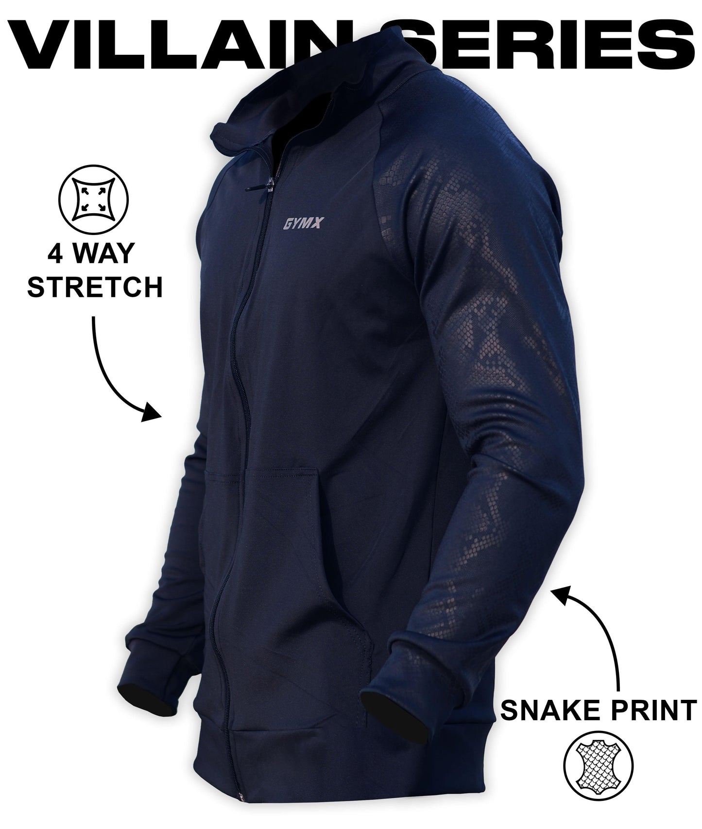 Villain GymX Jacket: Venom Blue