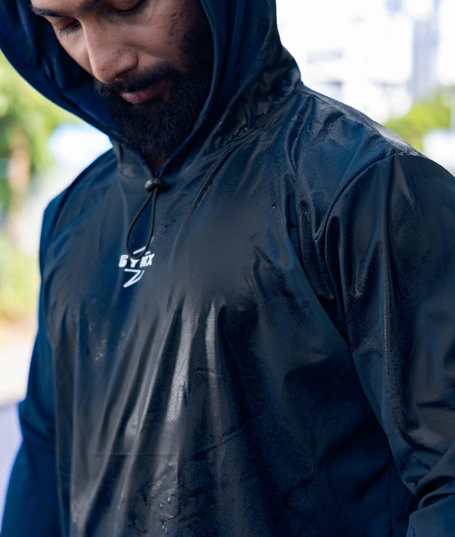 Storm Waterproof Jacket 2.0- Krypto Blue (with rainproof phone pockets) - GymX