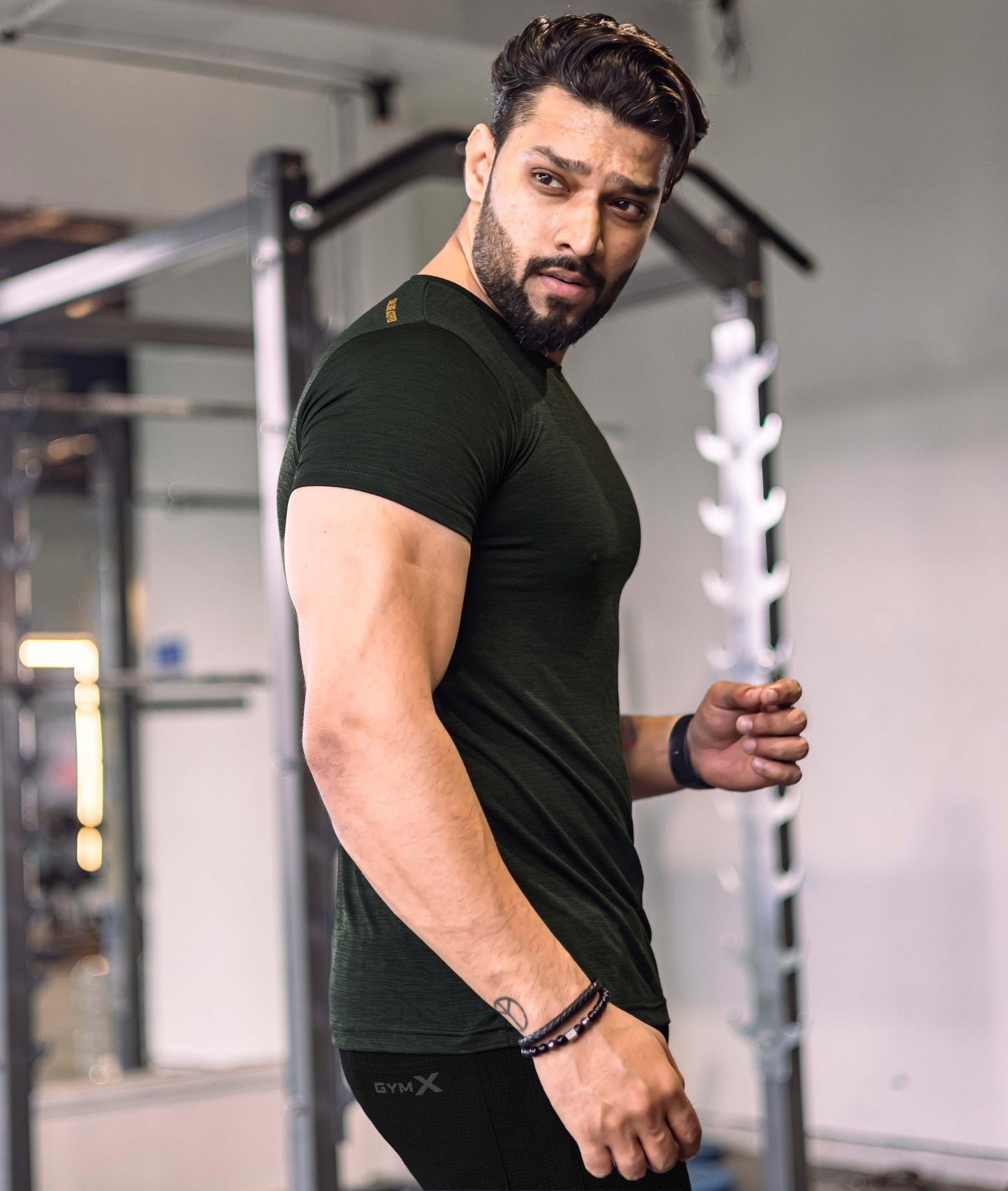 Strike GymX Tee: Army Green- Challenge Accepted