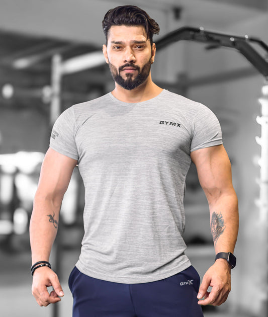 Strike GymX Tee: Ash Grey- Challenge Accepted