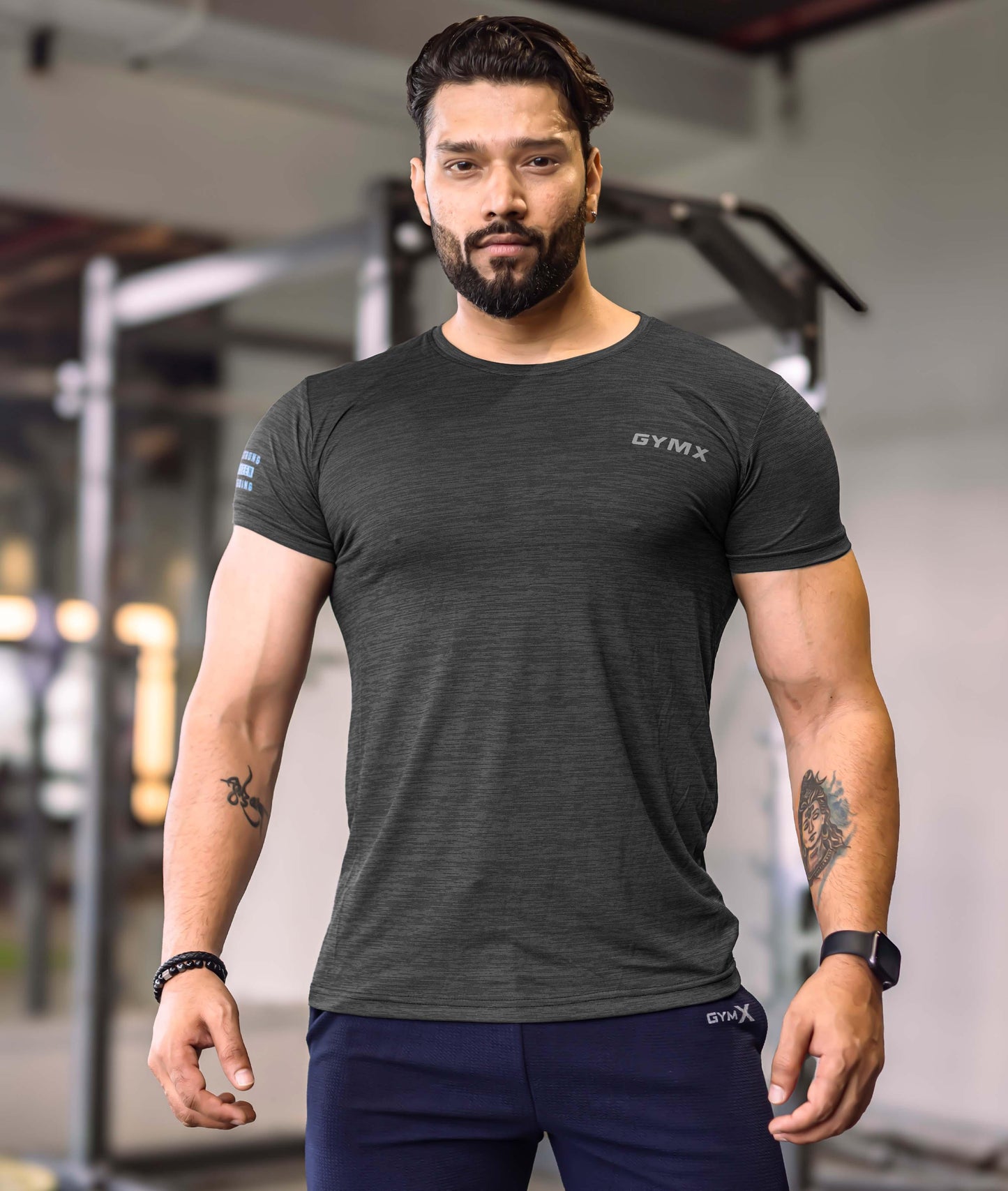 Strike GymX Tee: Dark Grey- Get Strong