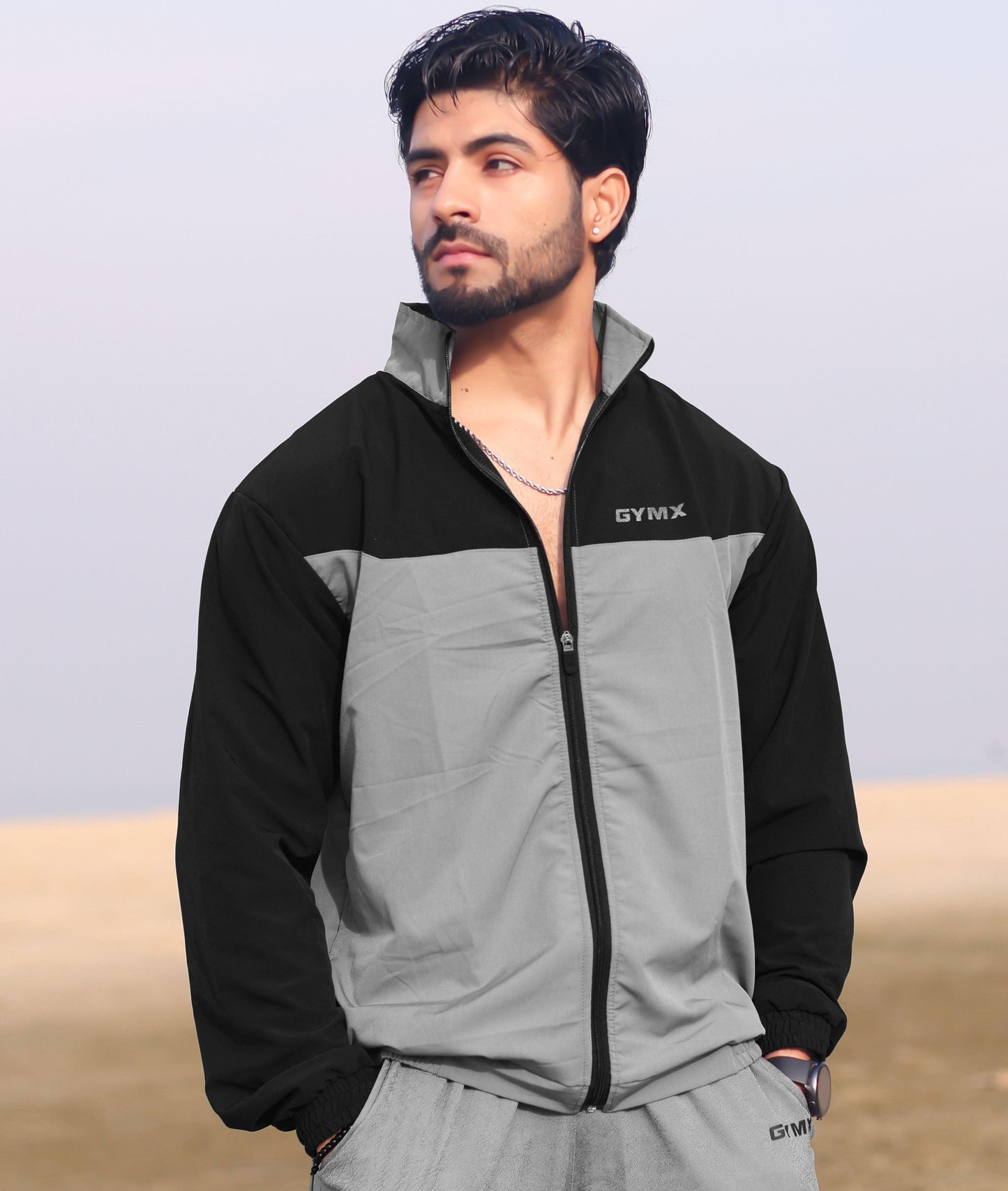 Dual GymX Windcheaters: Black with Grey