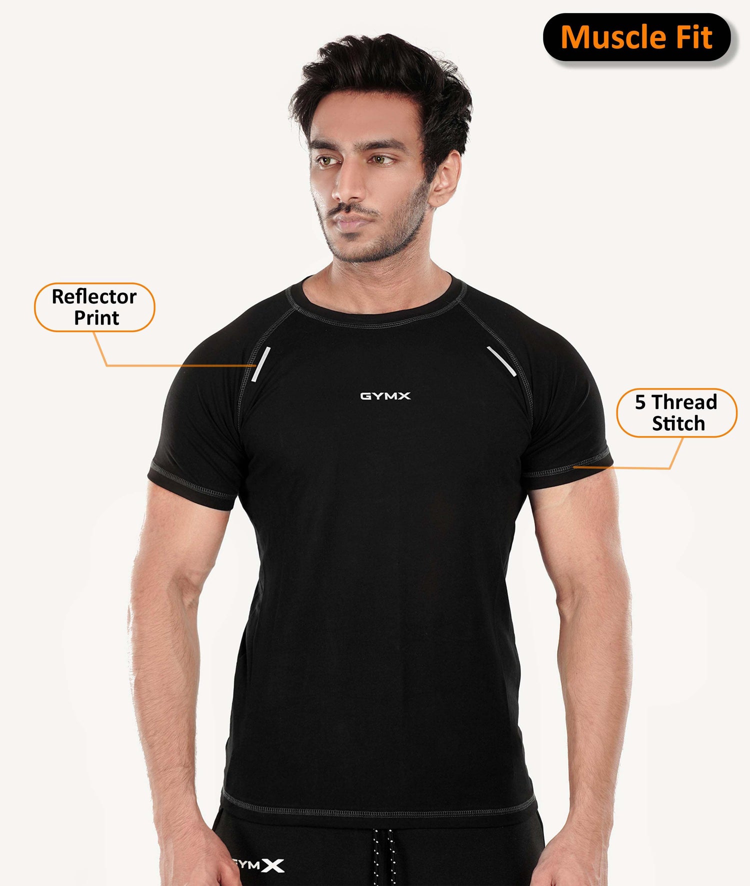 Flex Cotton GymX Tee: Black - Sale - GymX