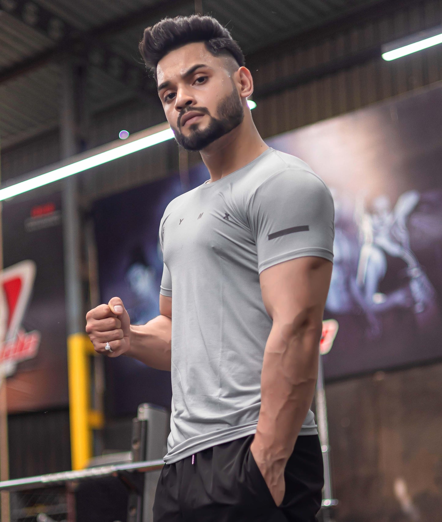 Ace GymX Tees: Light Grey - GymX