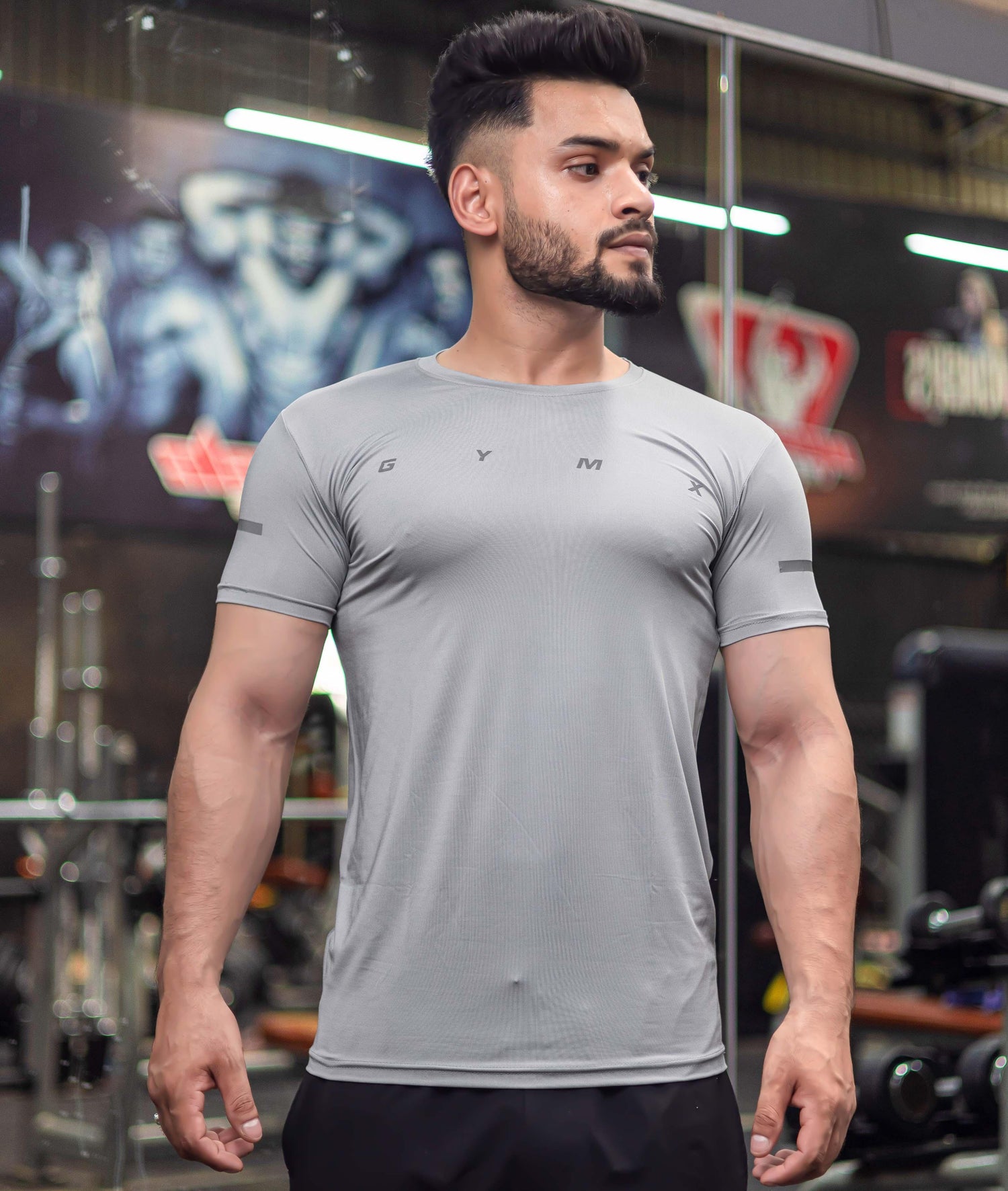 Ace GymX Tees: Light Grey - GymX