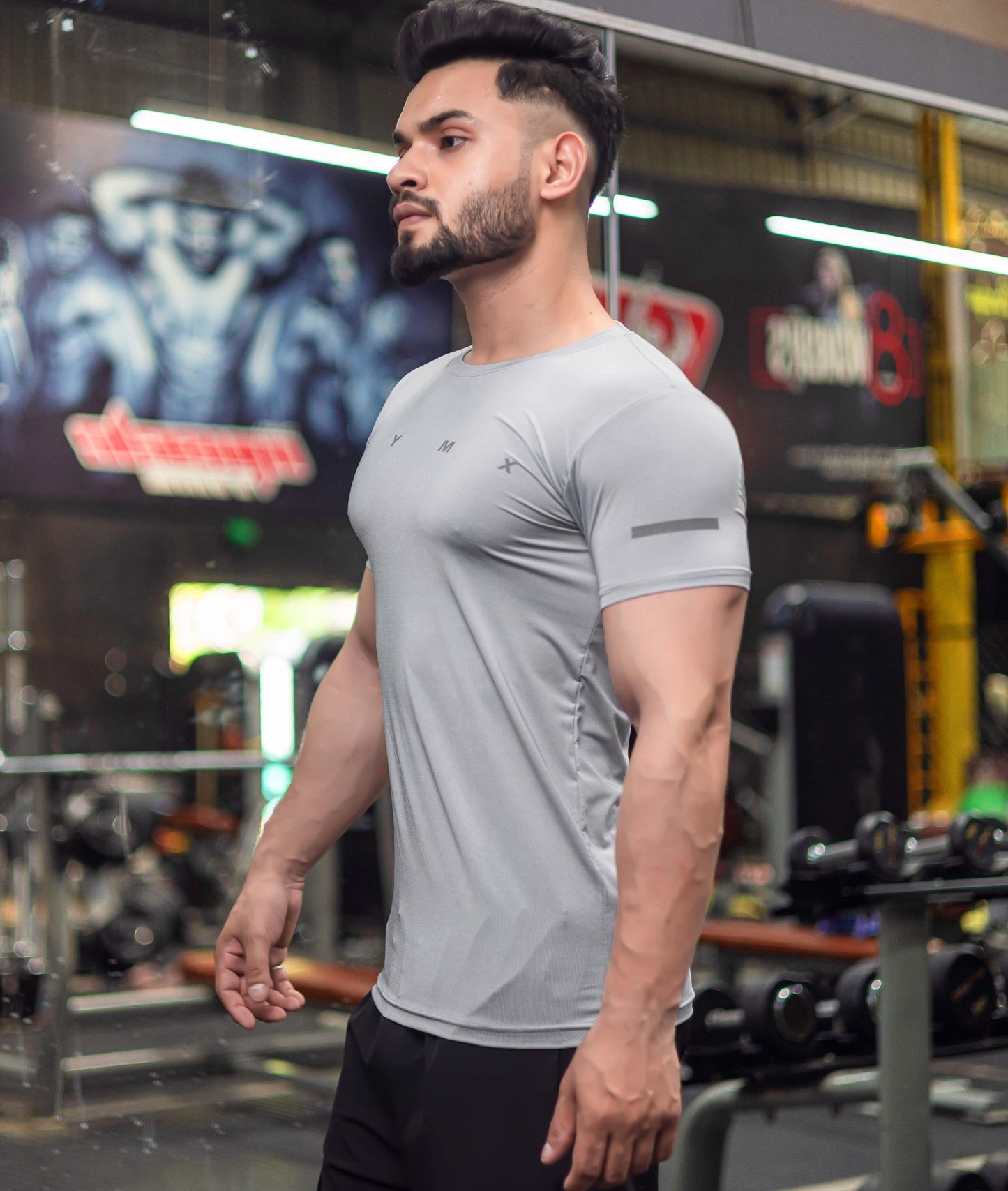 Ace GymX Tees: Light Grey - GymX