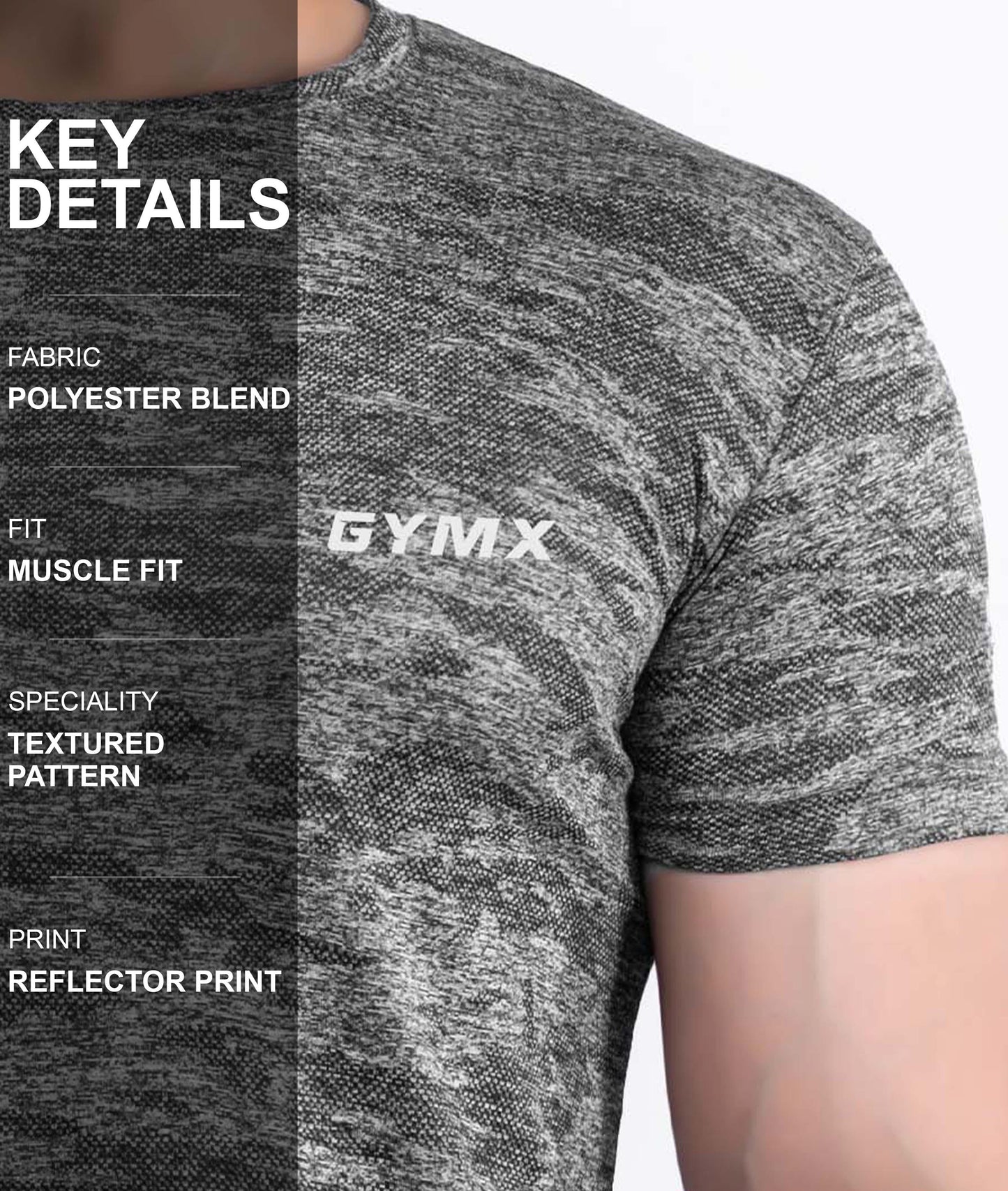 Ace GymX Tees: Camo Grey - GymX