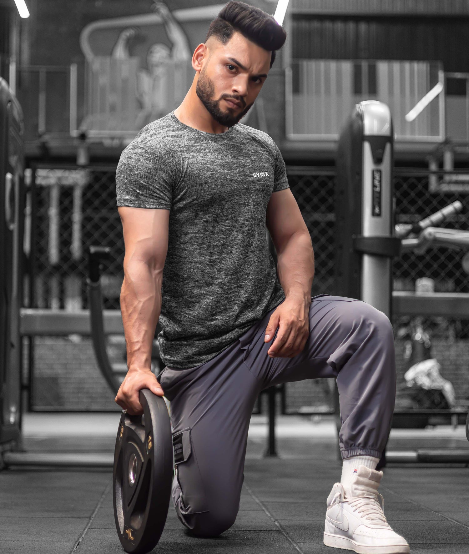 Ace GymX Tees: Camo Grey - GymX