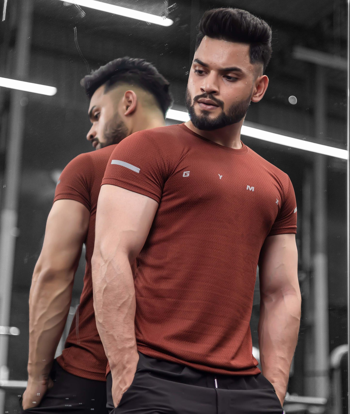 Ace GymX Tees: Rust Red - GymX