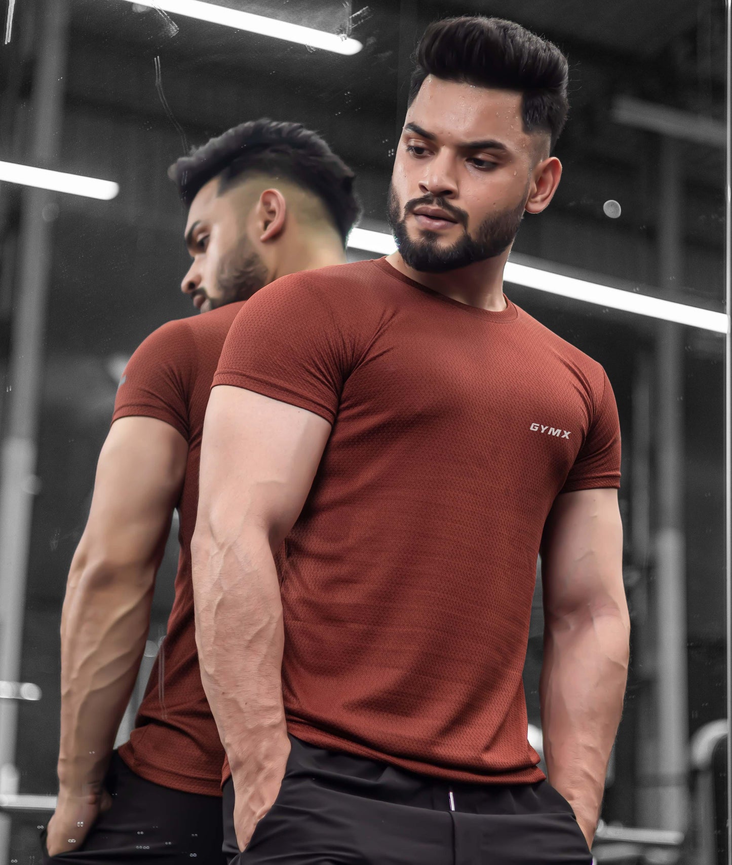 Ace GymX Tees: Brick Red - GymX