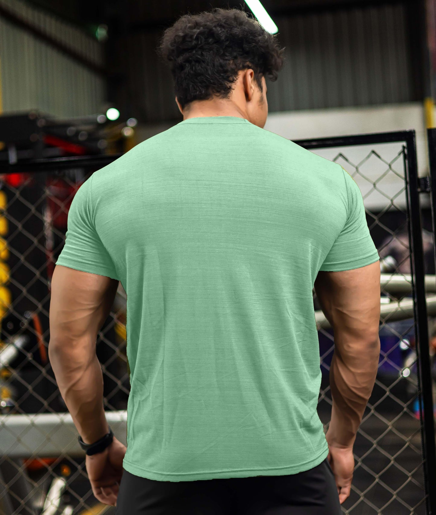 Blade Half Sleeve GymX Tee: Aqua Green