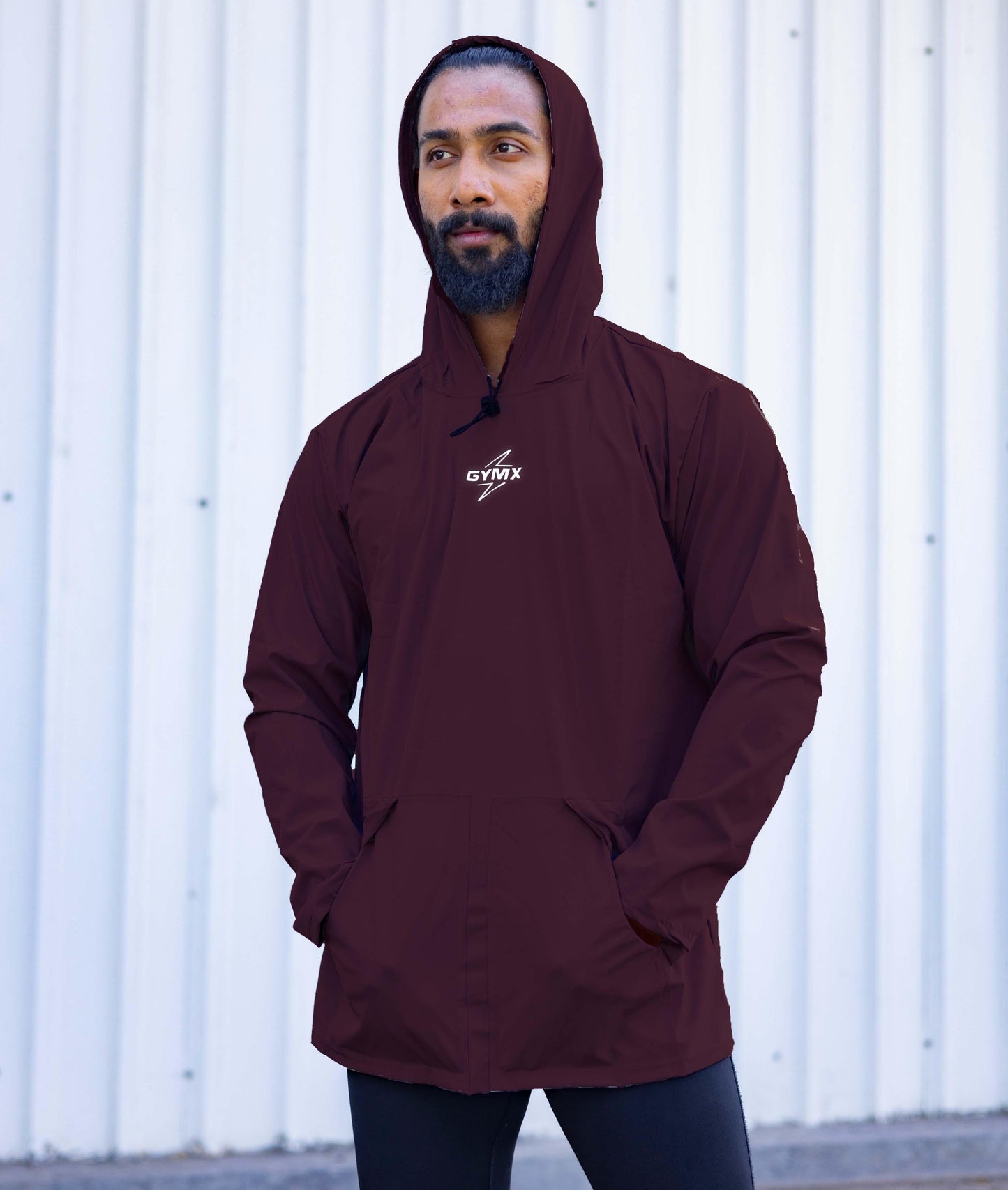 Storm Waterproof Jacket 2.0- Epic Maroon (with rainproof phone pockets) - GymX