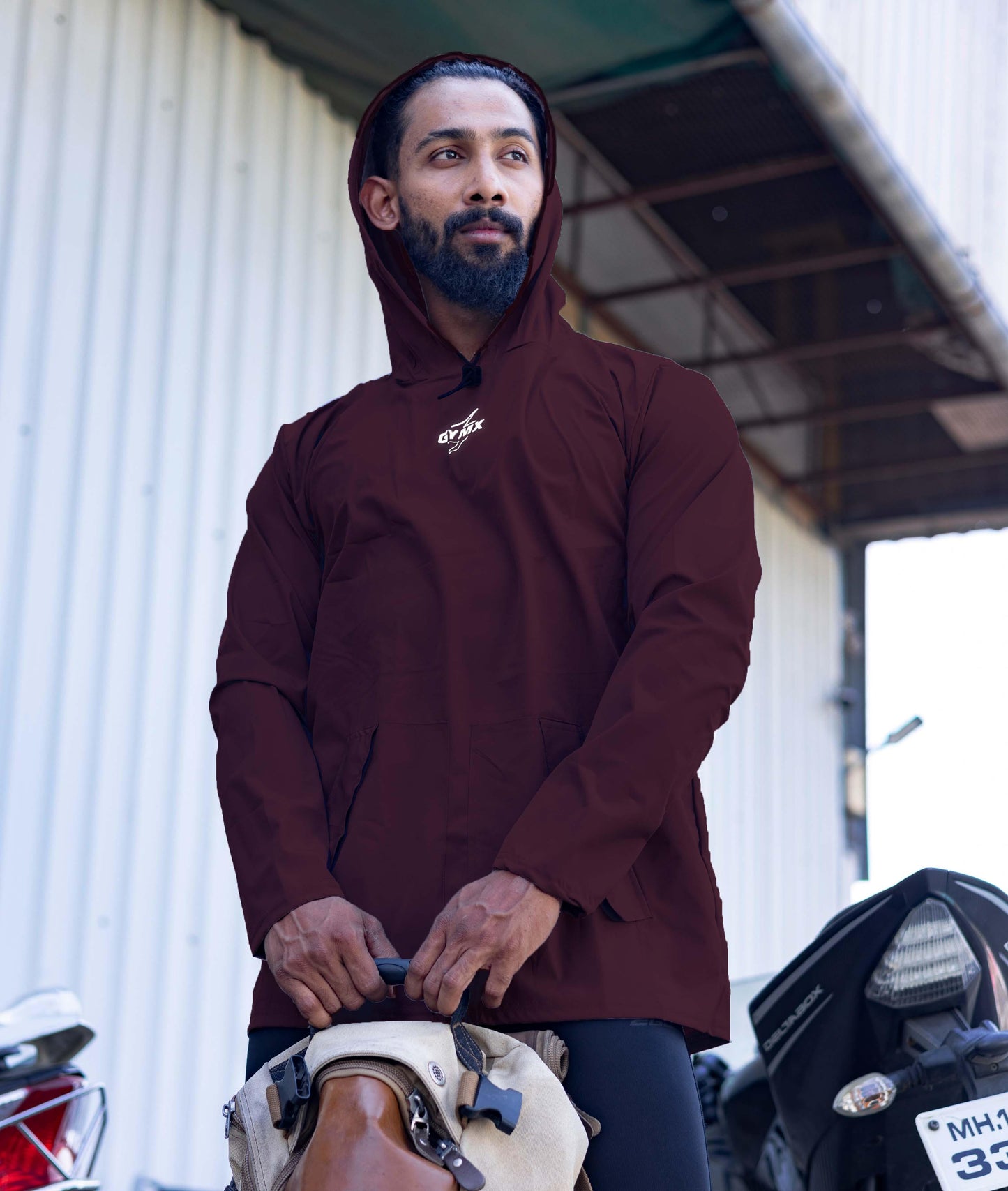 Storm Waterproof Jacket 2.0- Epic Maroon (with rainproof phone pockets) - GymX