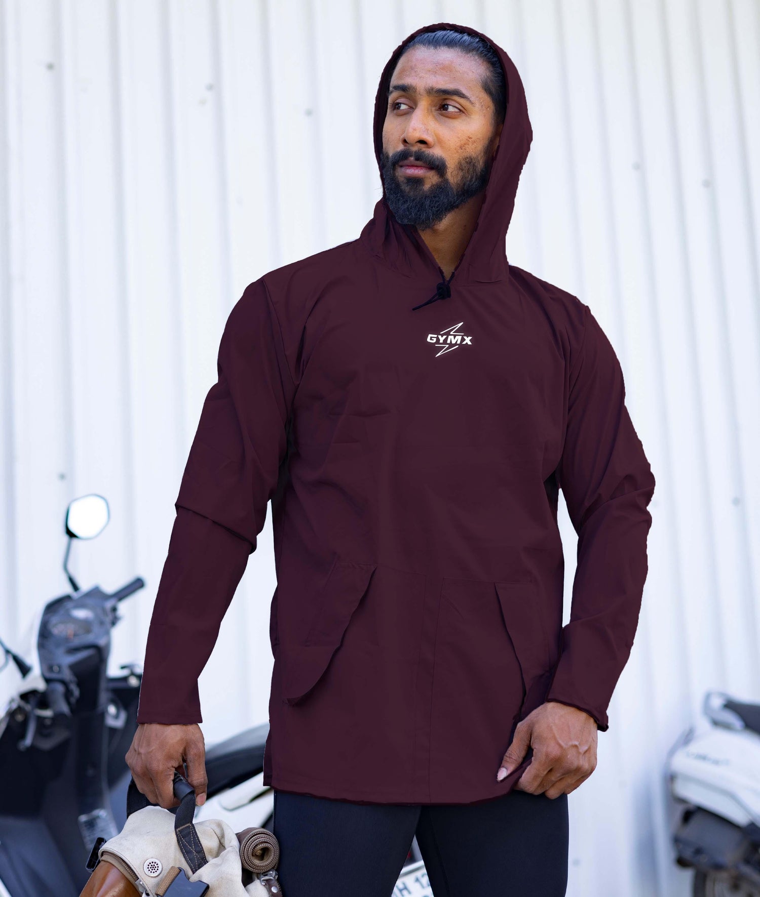 Storm Waterproof Jacket 2.0- Epic Maroon (with rainproof phone pockets) - GymX