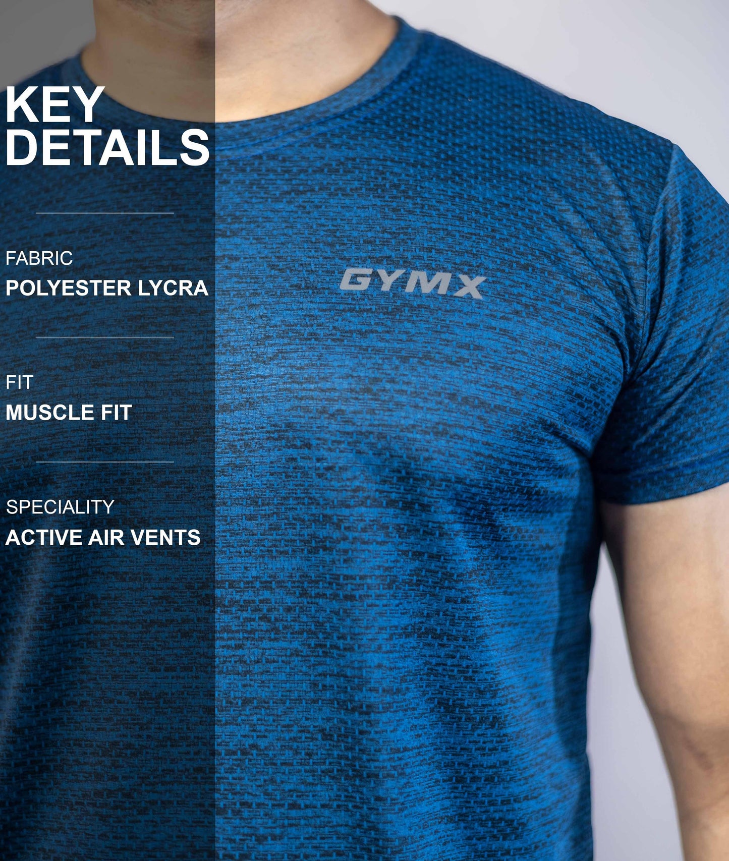 Nimbus GymX Tee: Active Blue