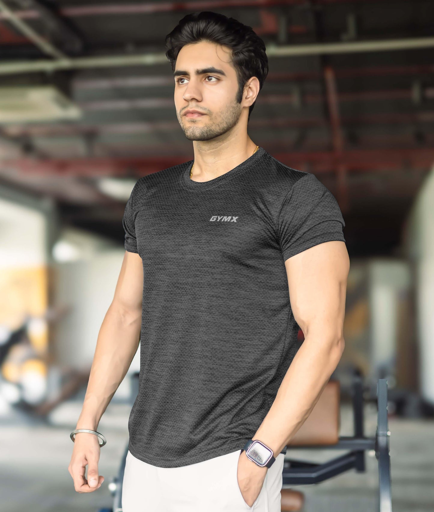 Nimbus GymX Tee: Carbon Grey