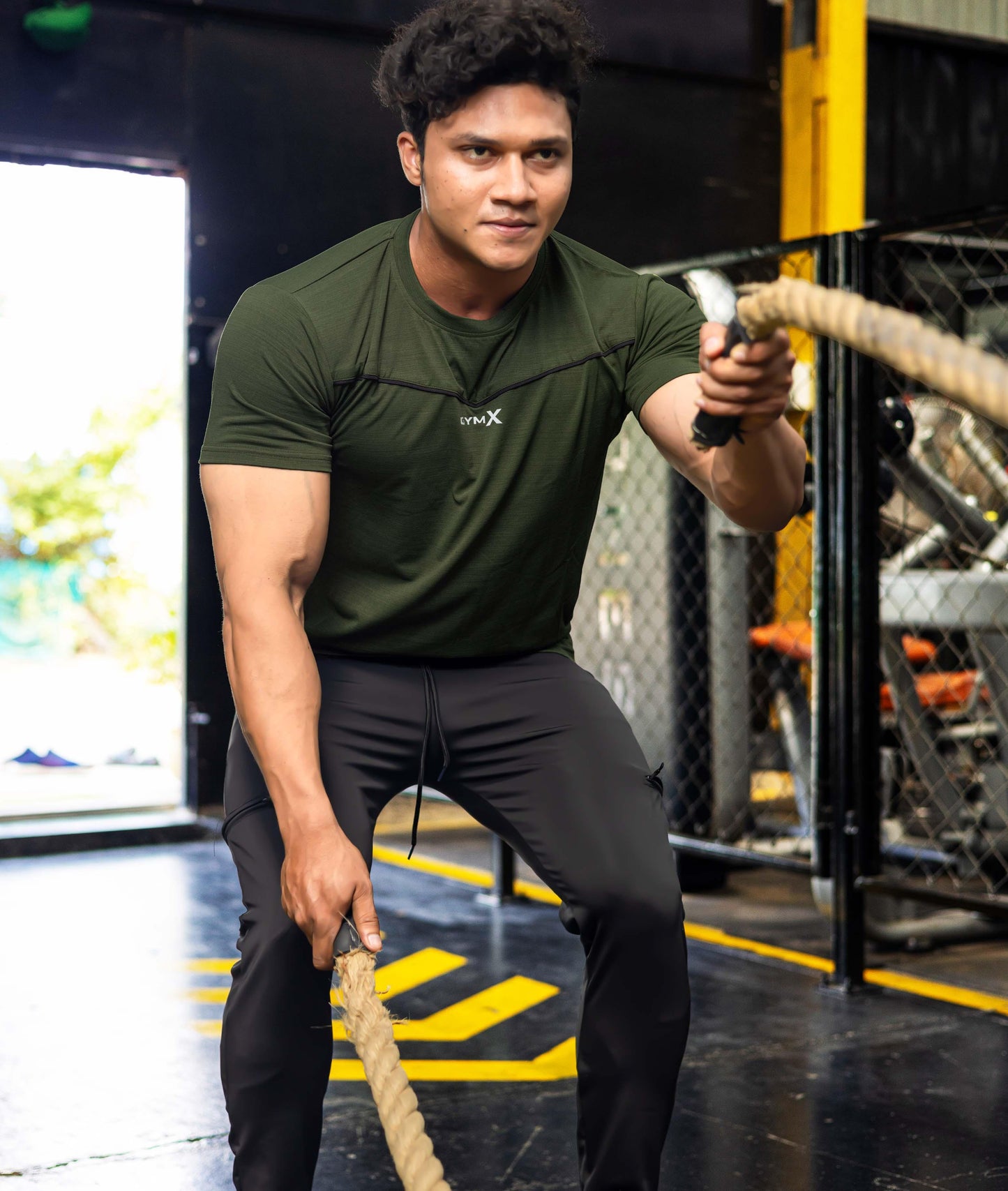 Blade Half Sleeve GymX Tee: Army Green