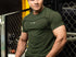 Blade Half Sleeve GymX Tee: Army Green