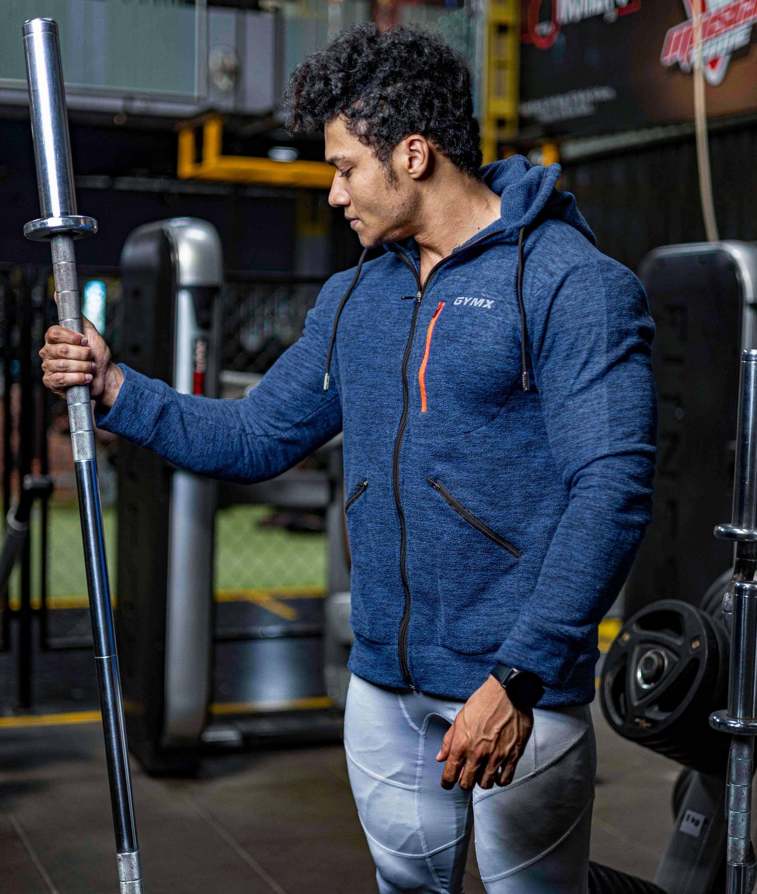 Sherpa Fleece Fluffy GymX Hoodie- Electric Blue - GymX