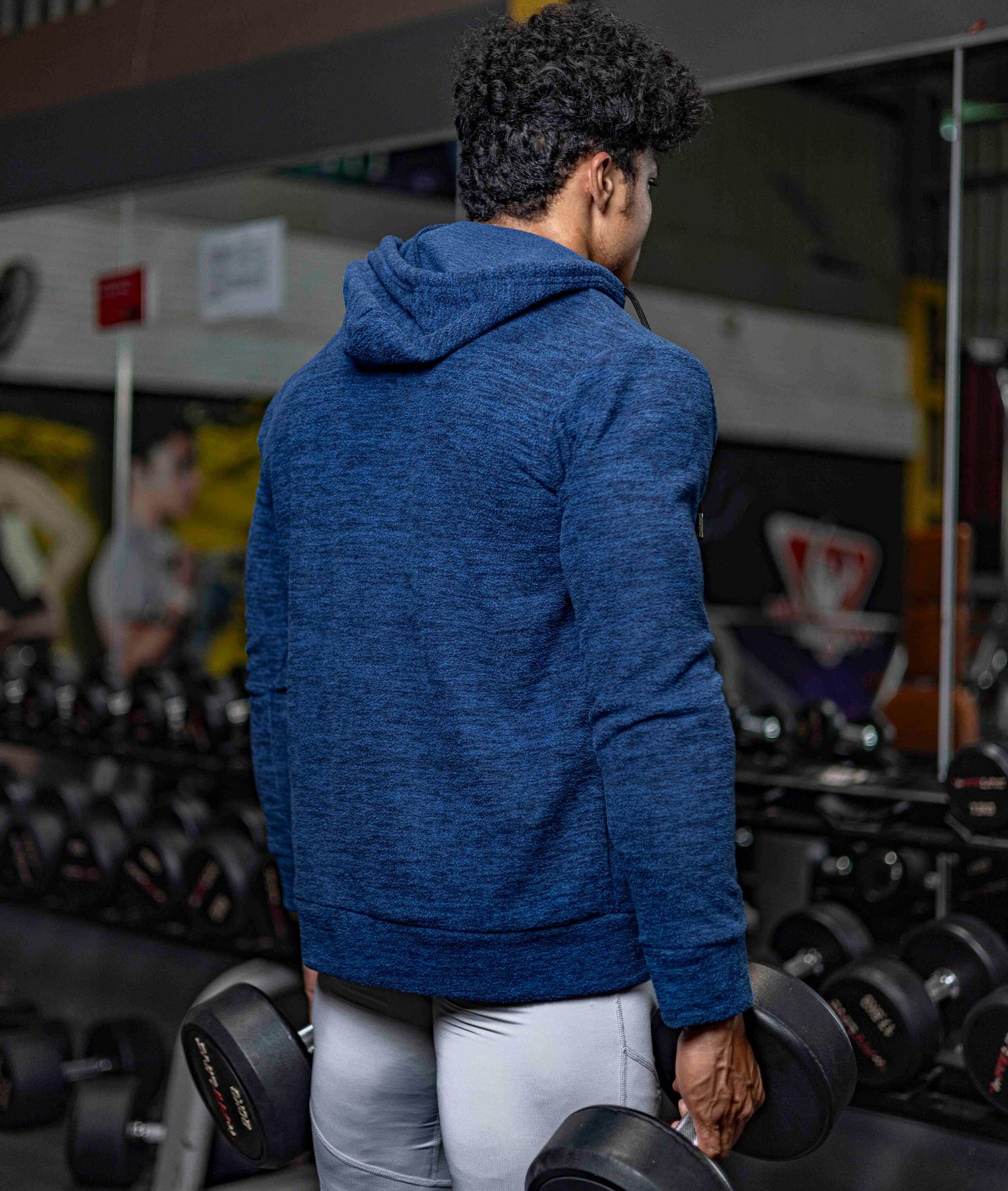 Sherpa Fleece Fluffy GymX Hoodie- Electric Blue - GymX