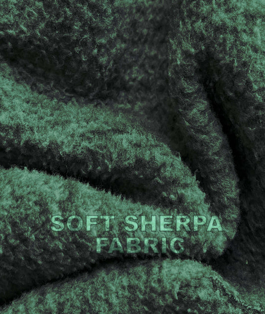 Sherpa Fleece Fluffy GymX Hoodie- Forest Green - GymX