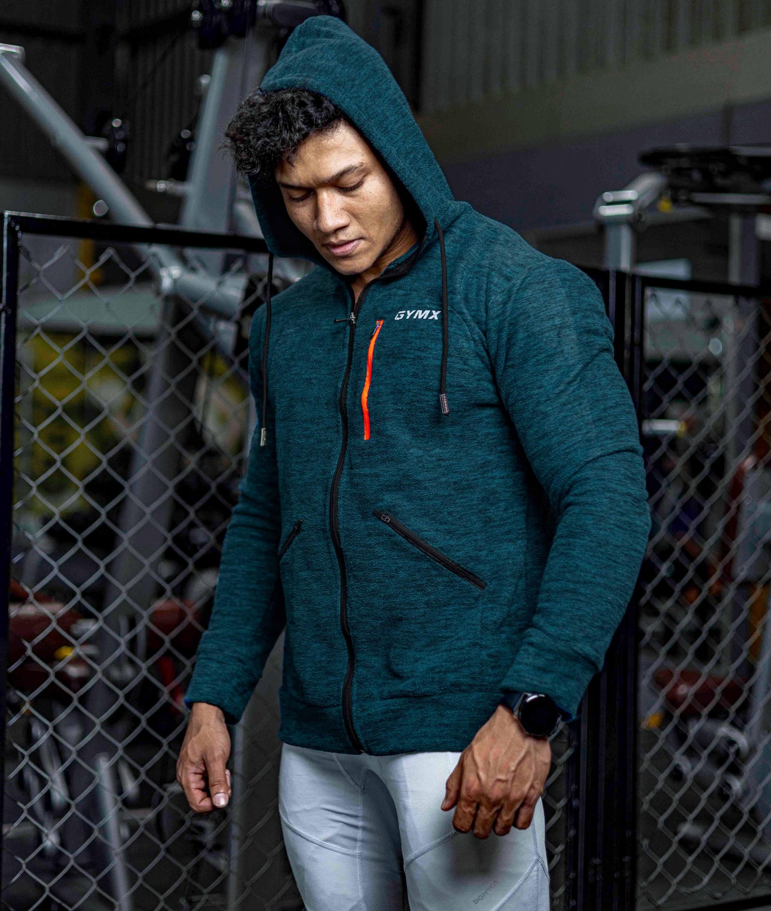 Sherpa Fleece Fluffy GymX Hoodie- Teal Green - GymX