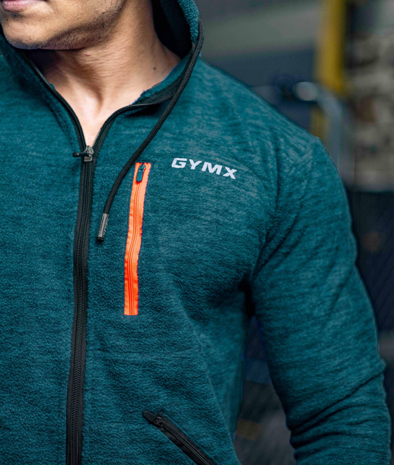 Sherpa Fleece Fluffy GymX Hoodie- Teal Green - GymX