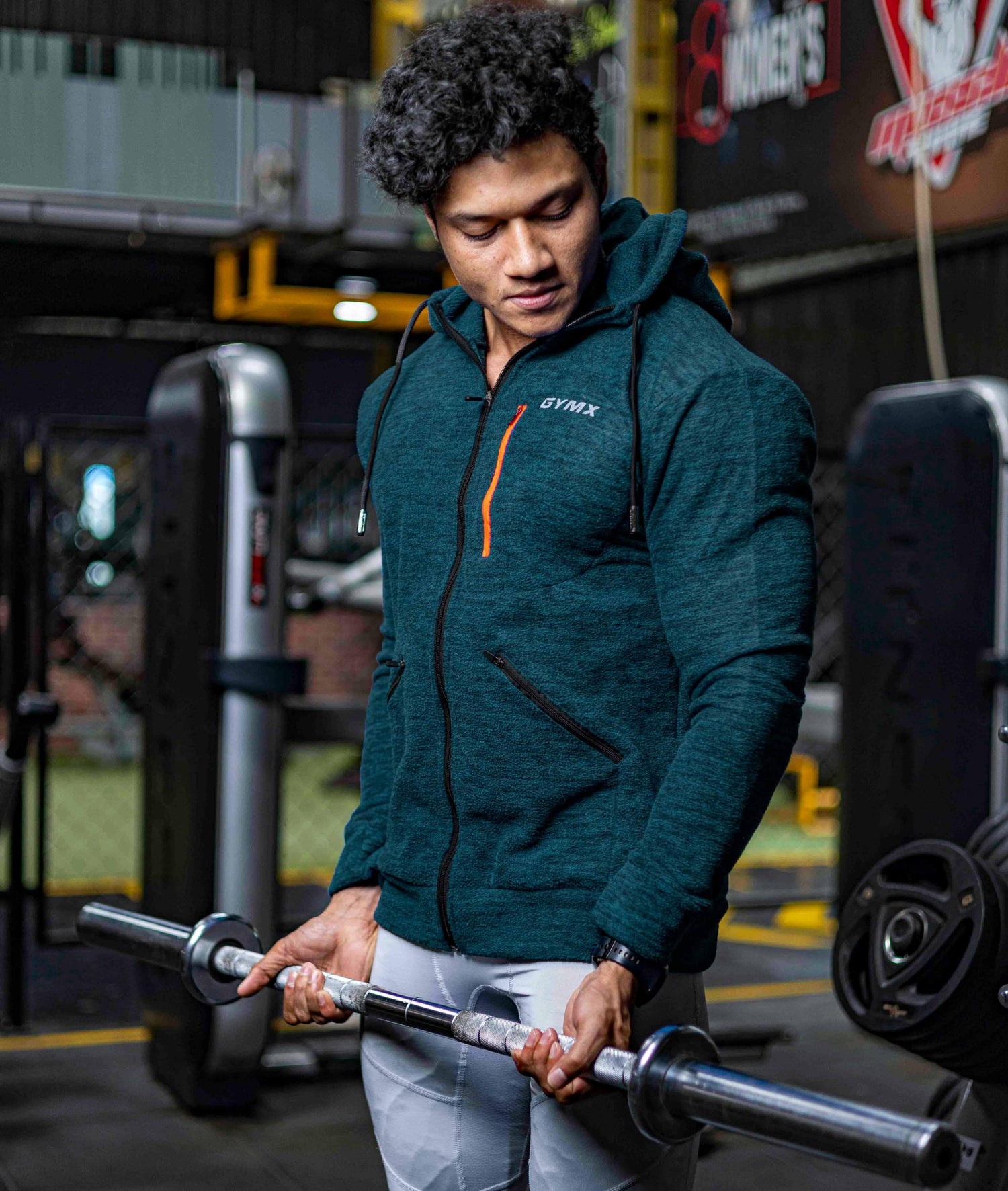 Sherpa Fleece Fluffy GymX Hoodie- Teal Green - GymX