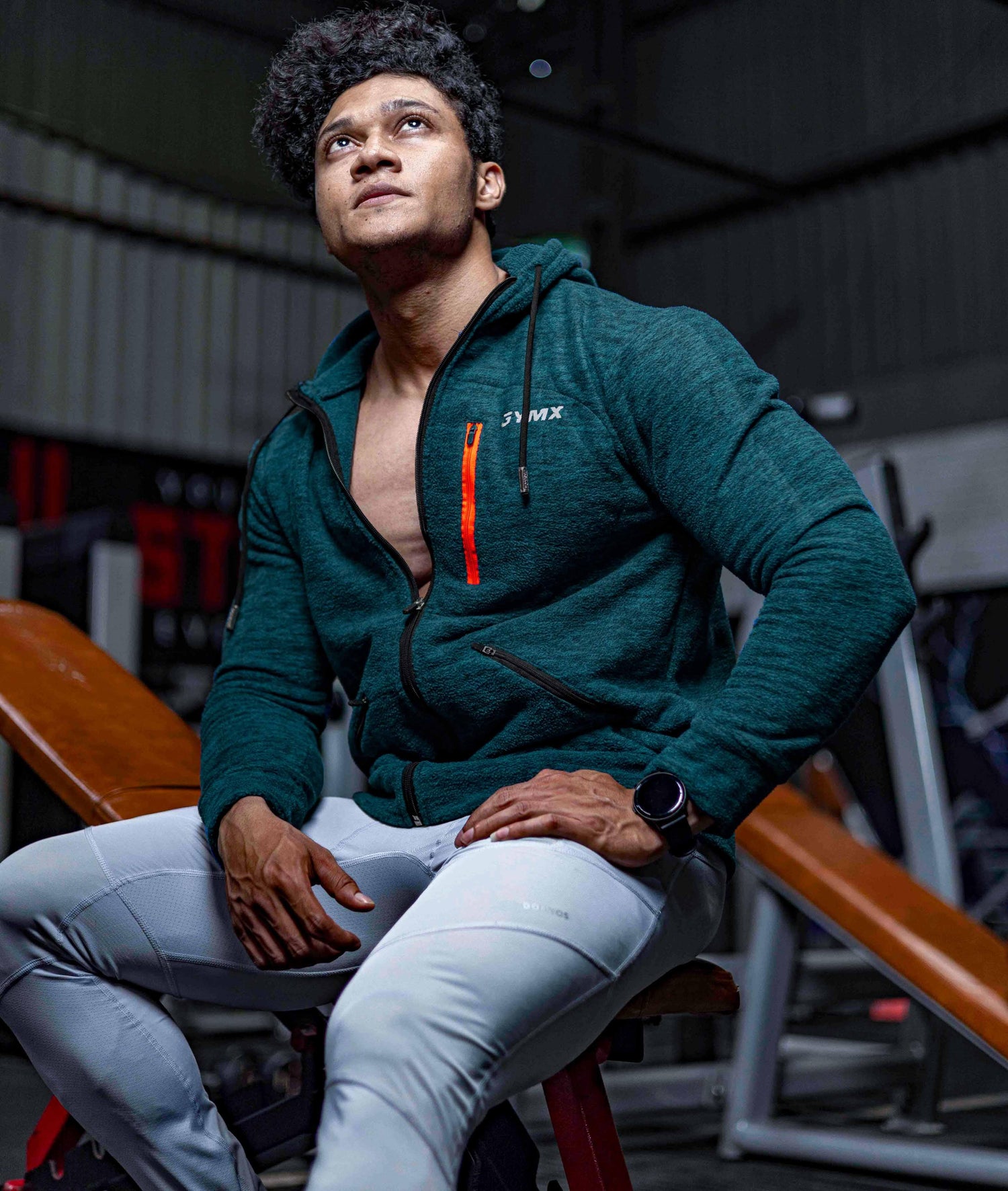 Sherpa Fleece Fluffy GymX Hoodie- Teal Green - GymX