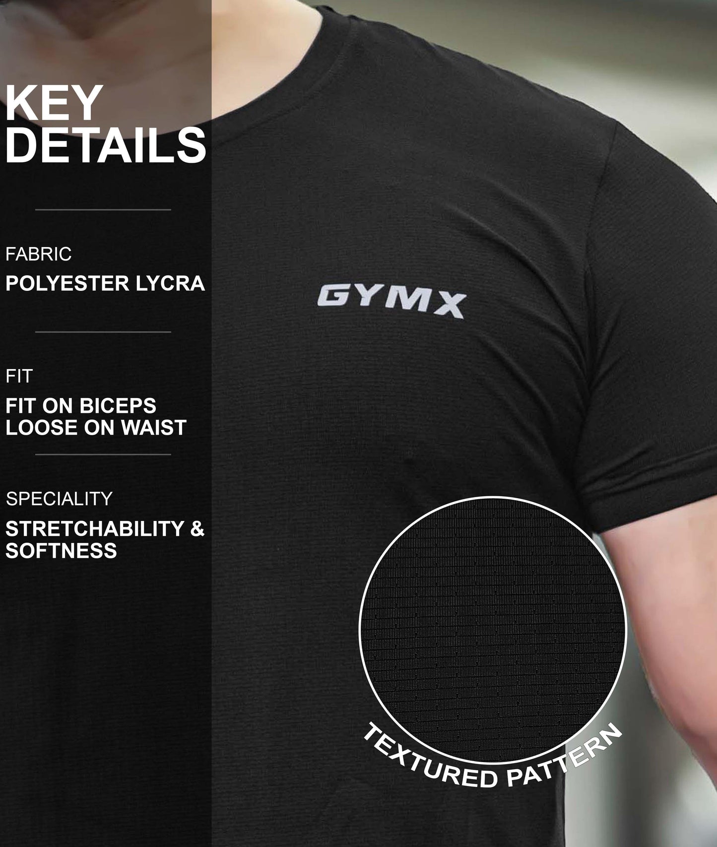 Impulse GymX Tee: Just Black