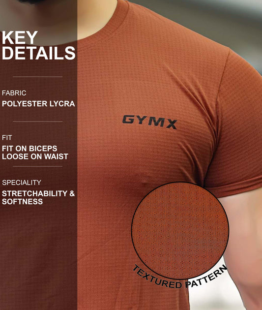 Impulse GymX Tee: Rust Red