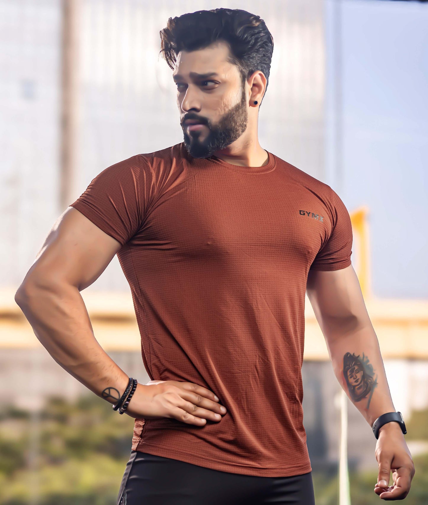 Impulse GymX Tee: Rust Red