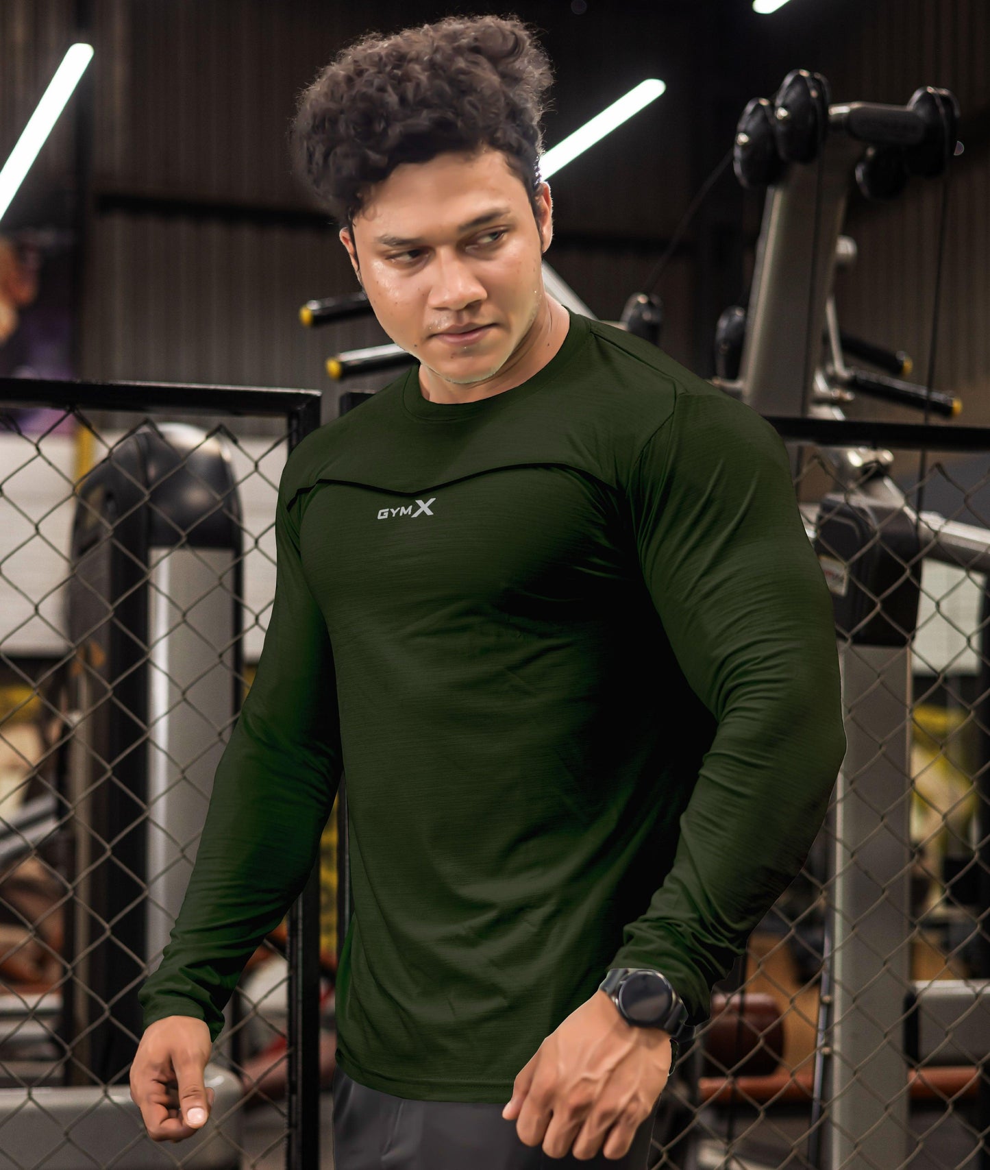 Blade Full Sleeve GymX Tee: Army Green